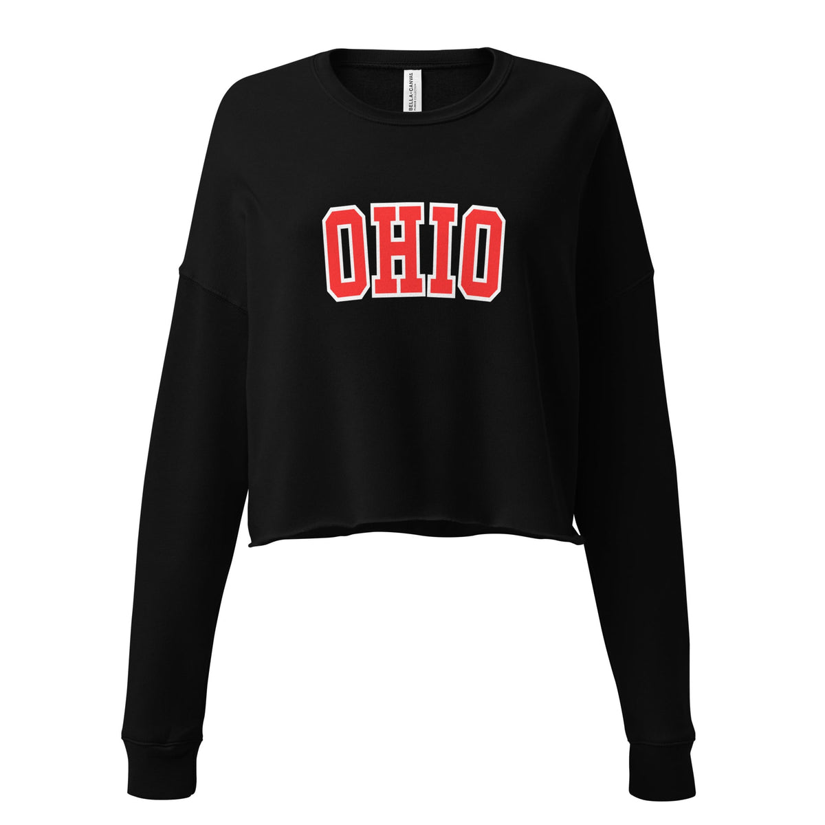 Red Collegiate Ohio Cropped Sweatshirt