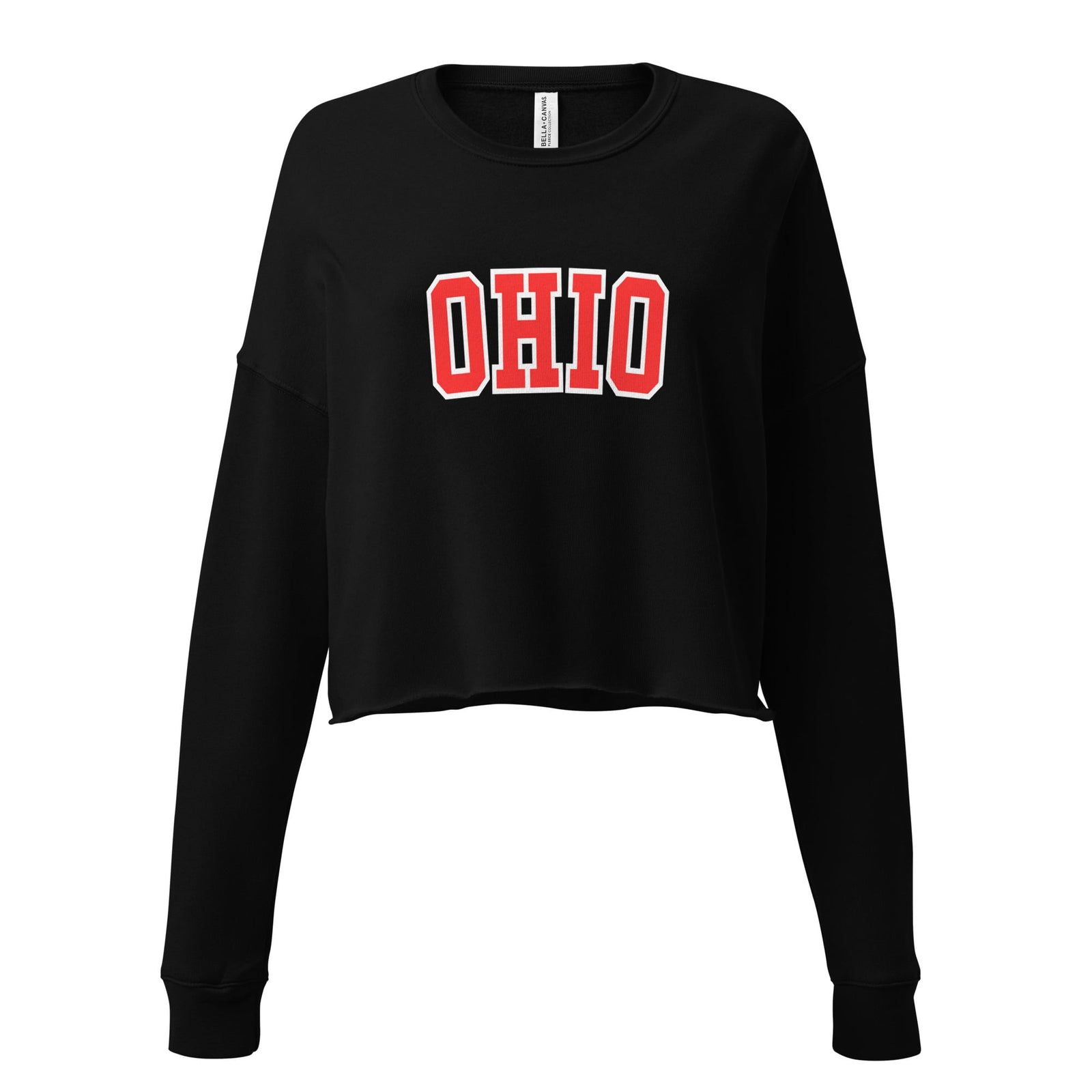 Red Collegiate Ohio Cropped Sweatshirt