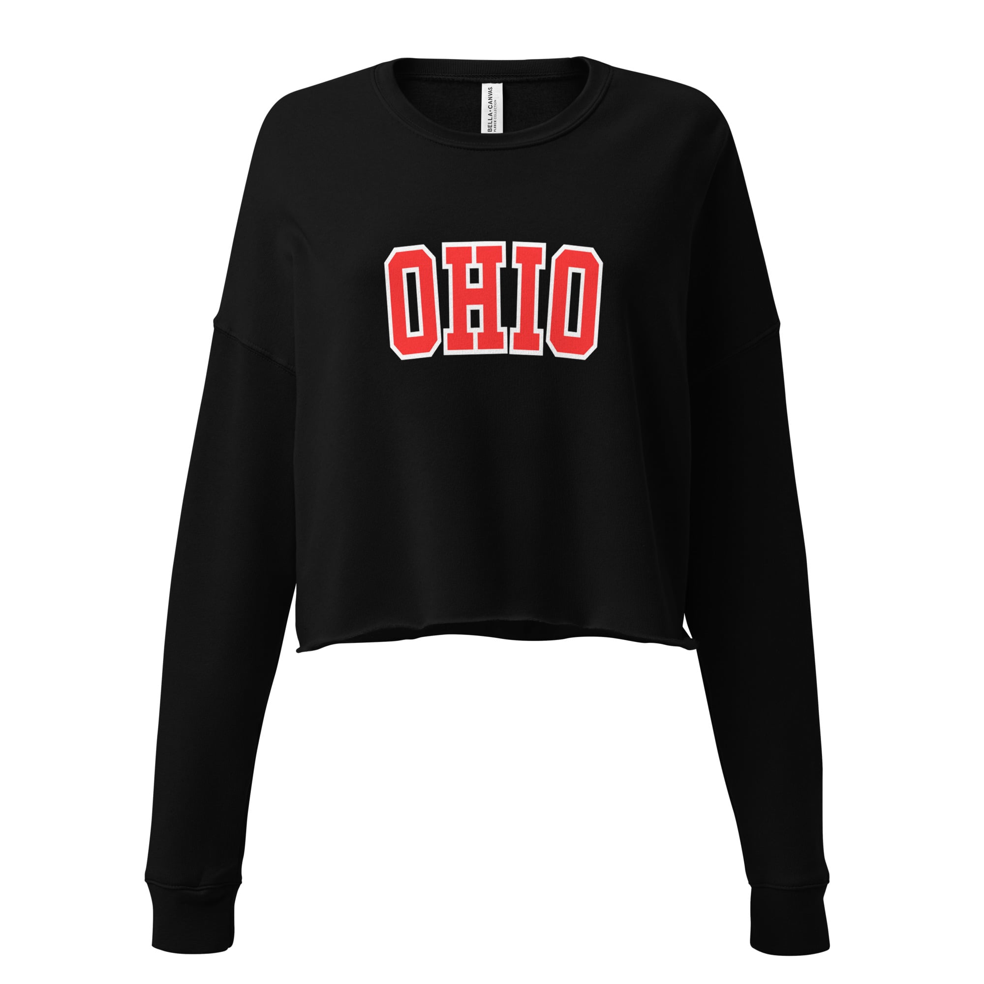 Red Collegiate Ohio Cropped Sweatshirt