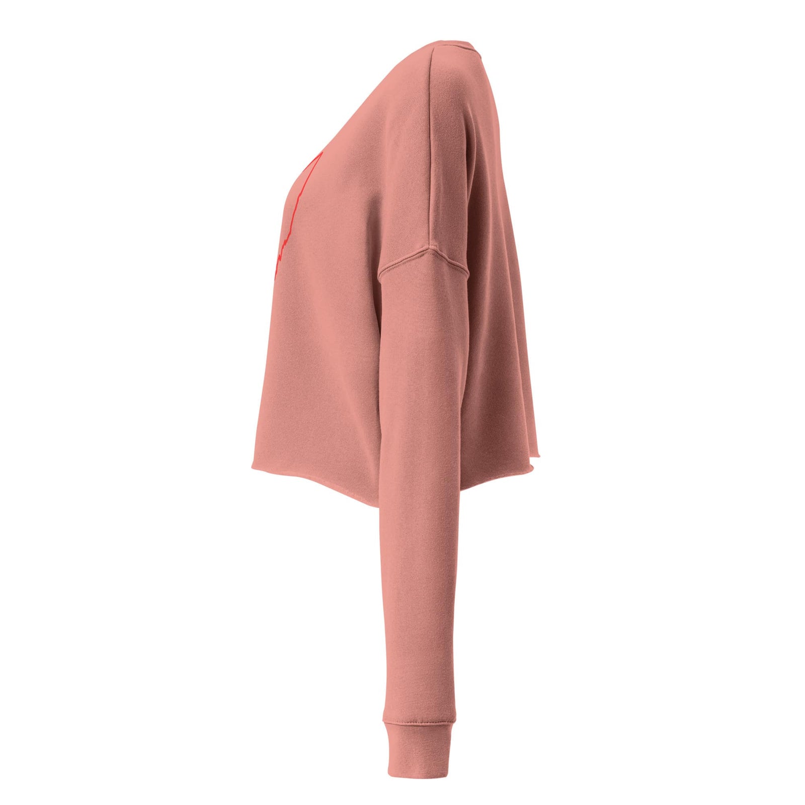 Red Ohio Outline Cropped Sweatshirt