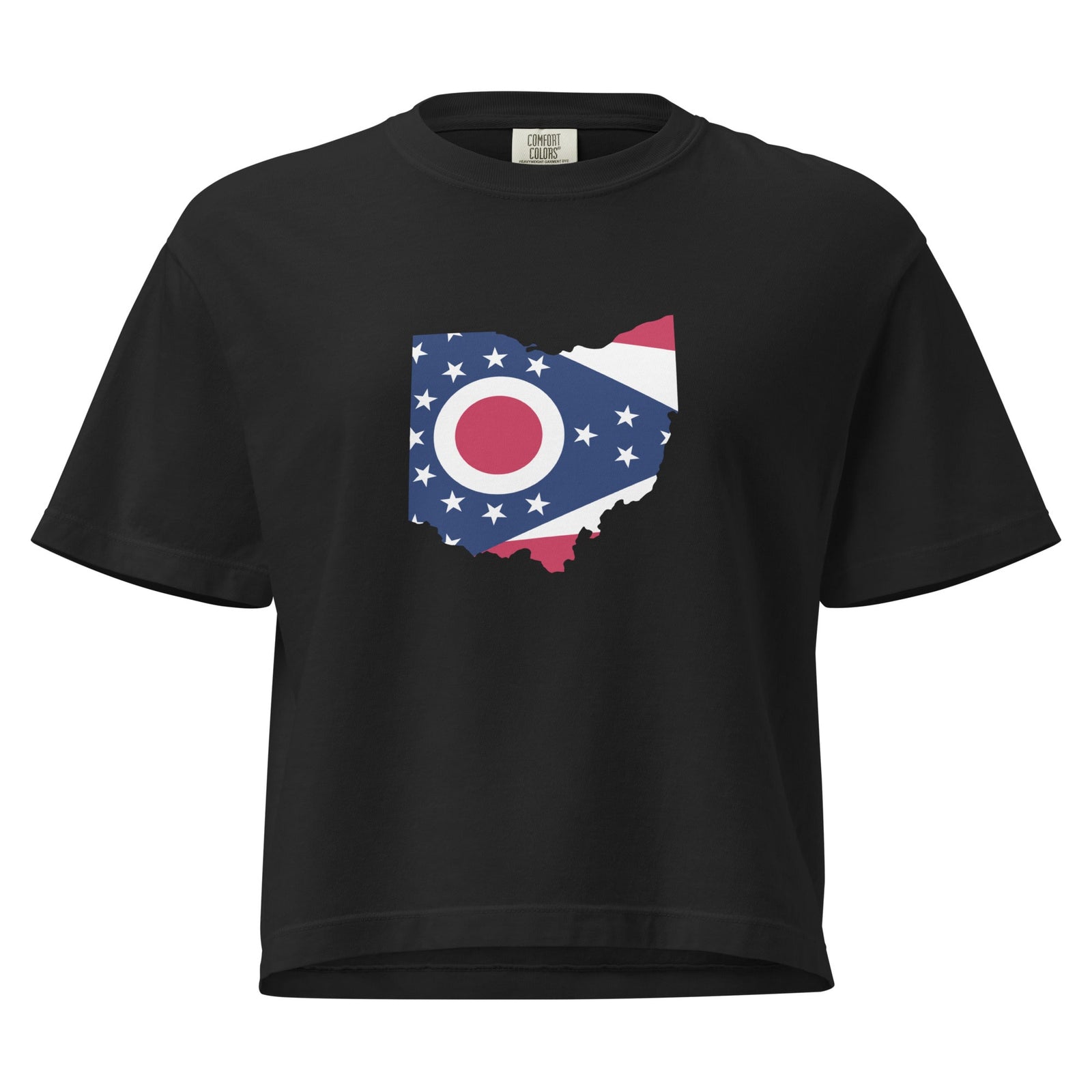 Ohio Flag Cropped T Shirt