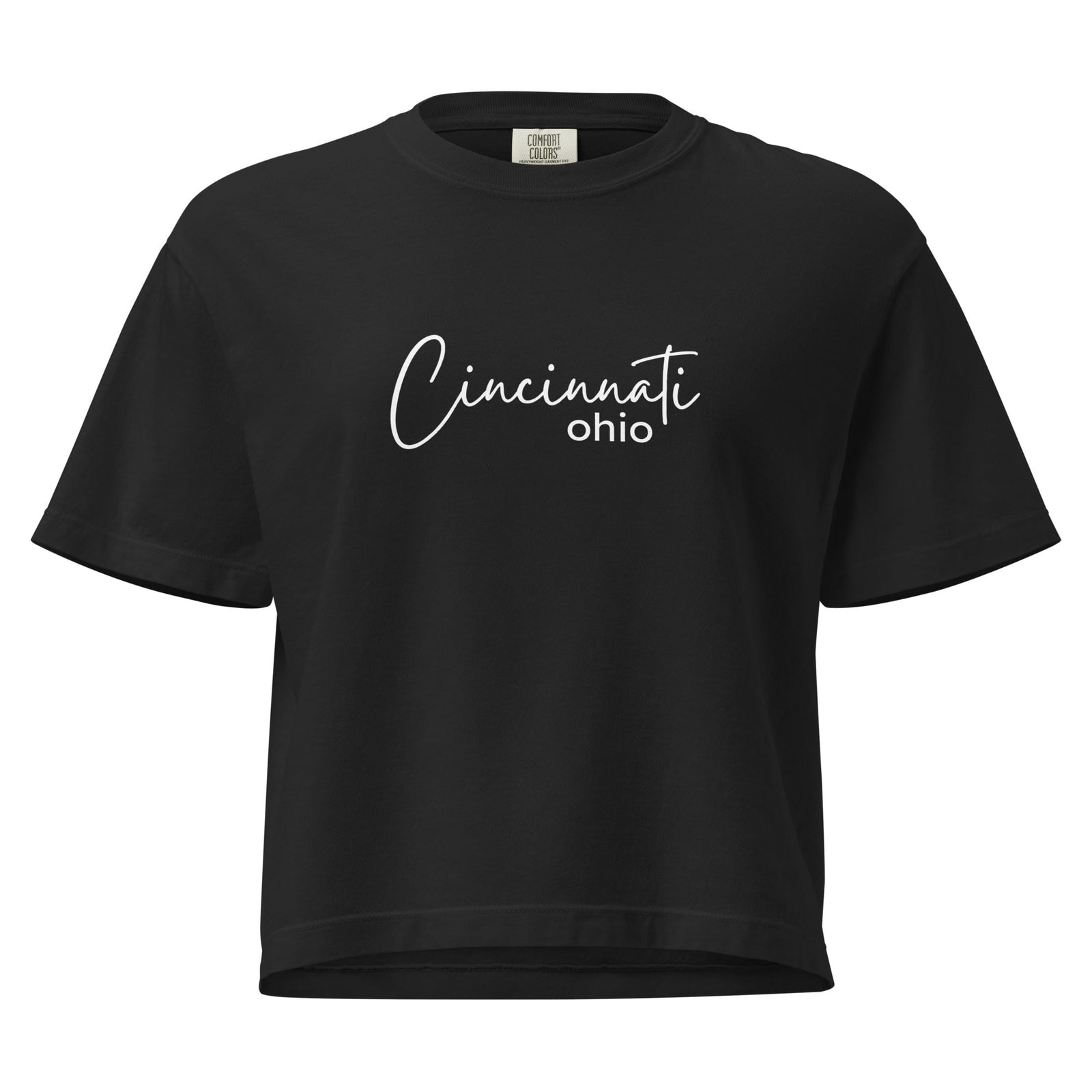 Cincinnati Script Cropped T Shirt