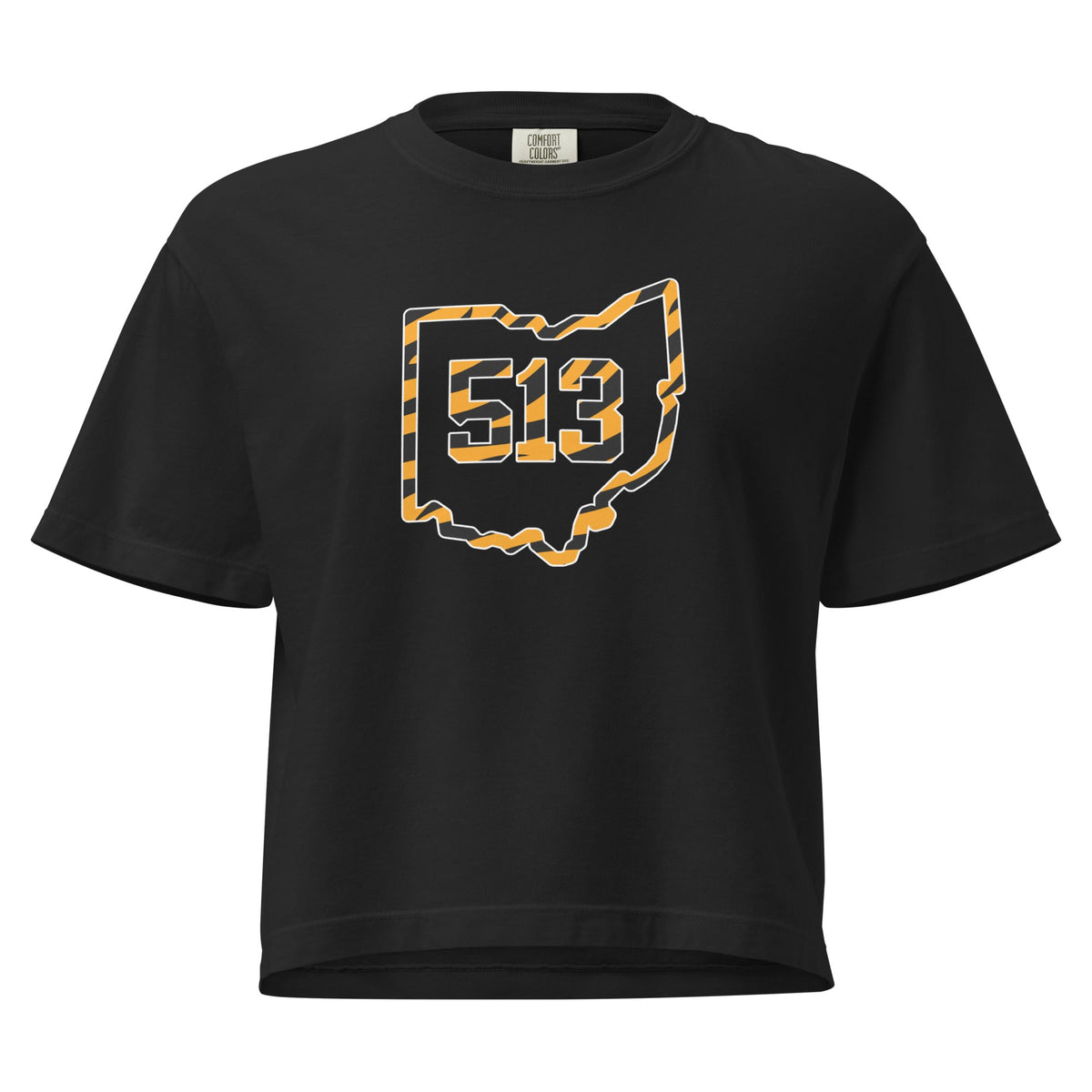 513 Ohio Tiger Stripe Cropped T Shirt