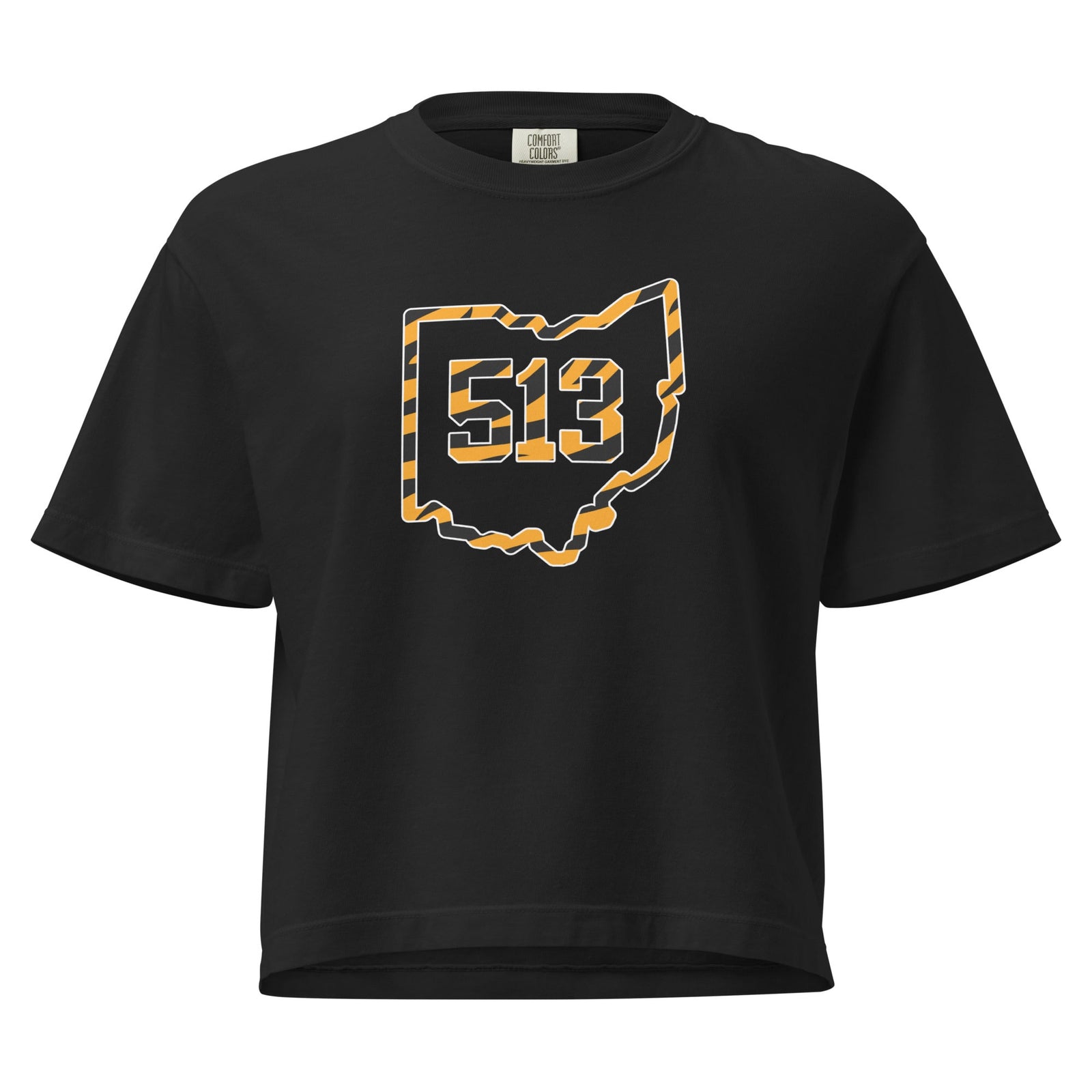 513 Ohio Tiger Stripe Cropped T Shirt