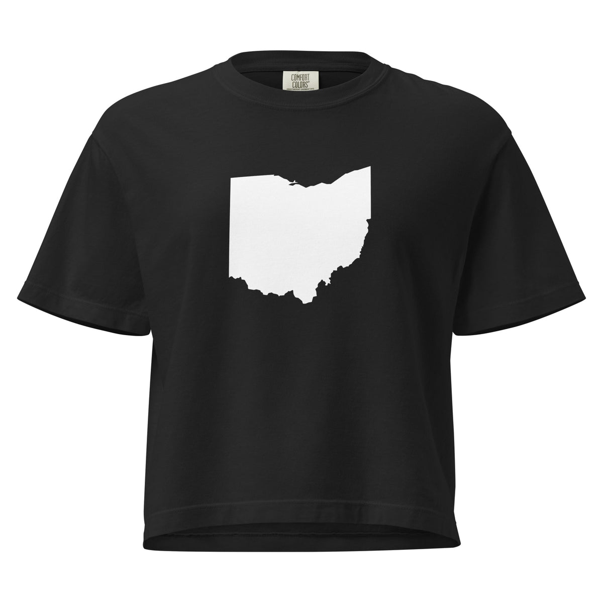 White Ohio Cropped T Shirt