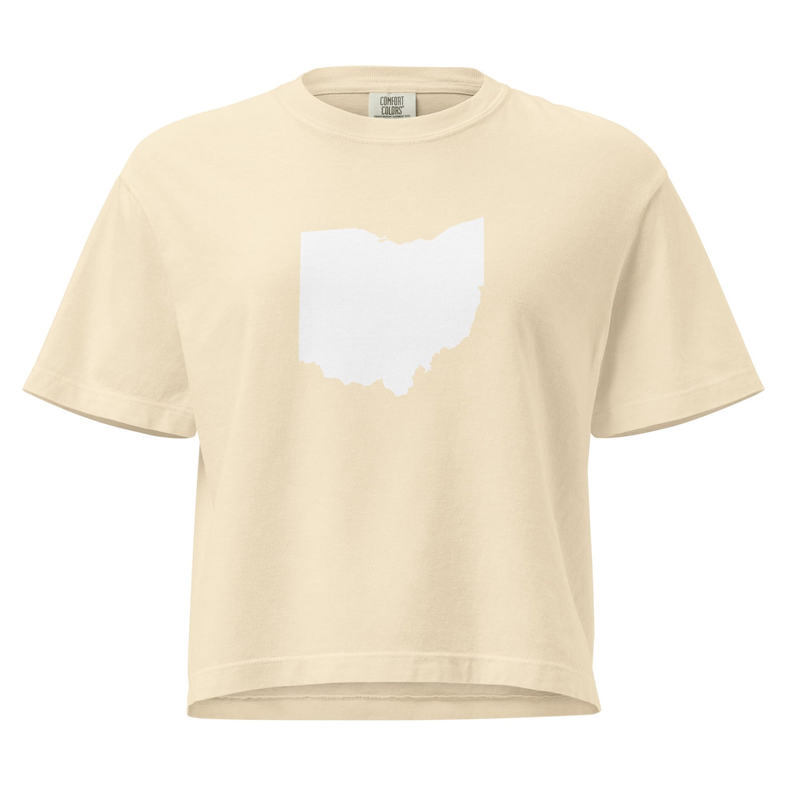White Ohio Cropped T Shirt