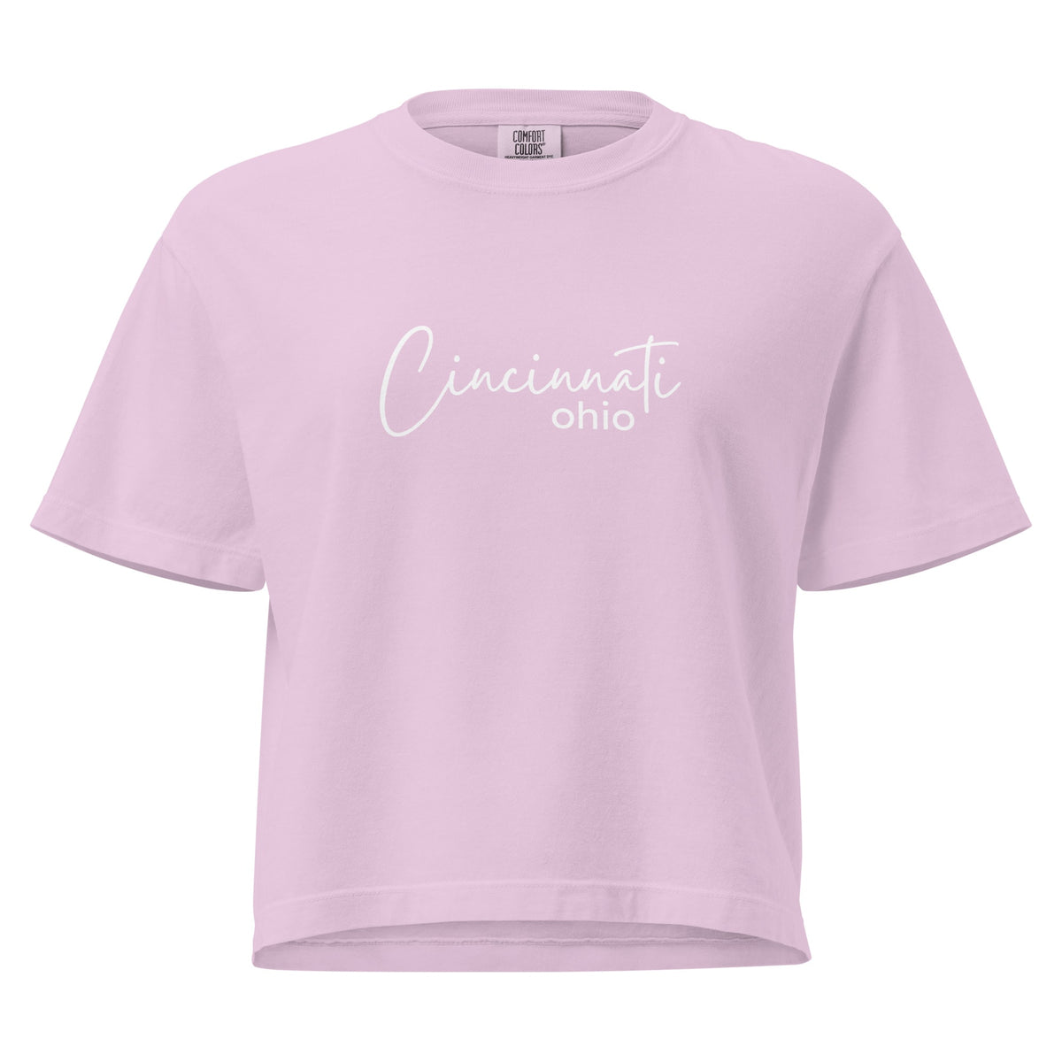 Cincinnati Script Cropped T Shirt