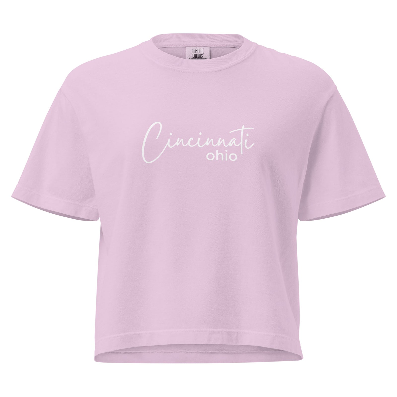 Cincinnati Script Cropped T Shirt
