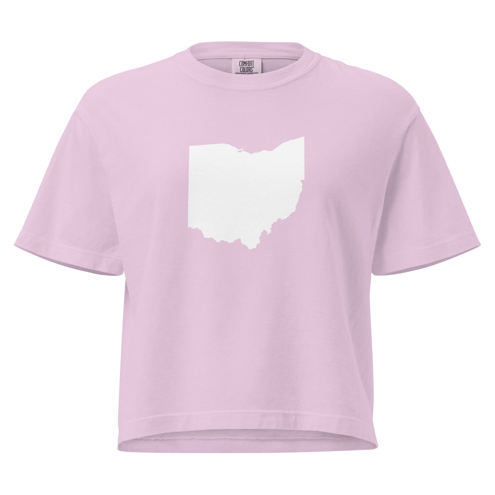 White Ohio Cropped T Shirt