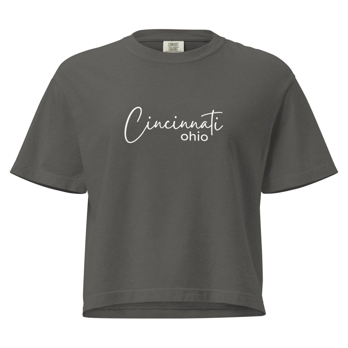 Cincinnati Script Cropped T Shirt