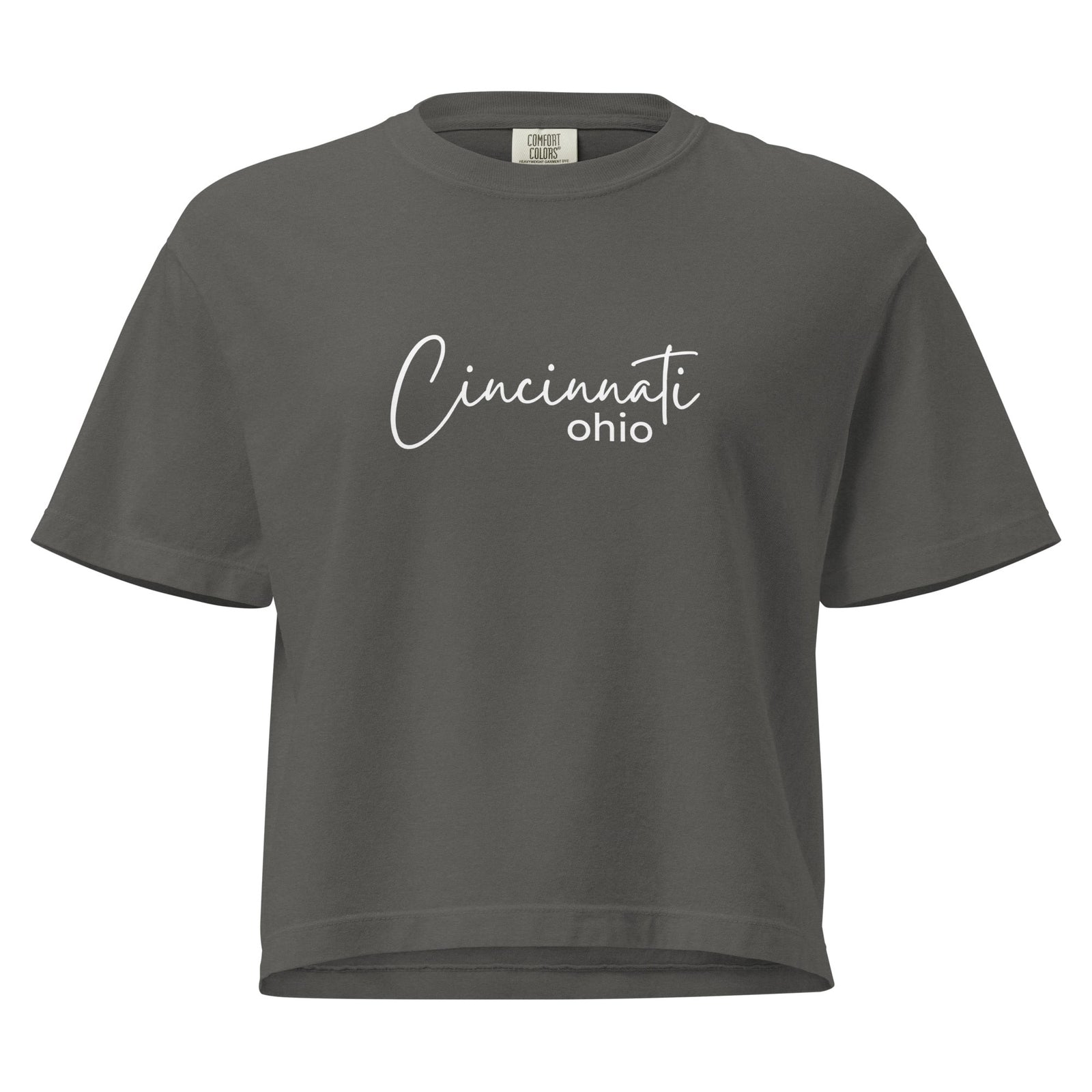 Cincinnati Script Cropped T Shirt