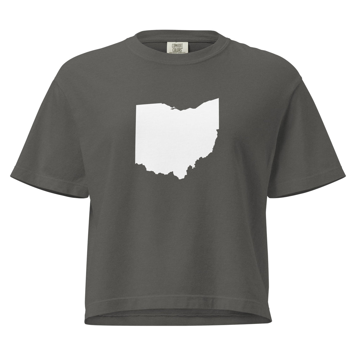 White Ohio Cropped T Shirt