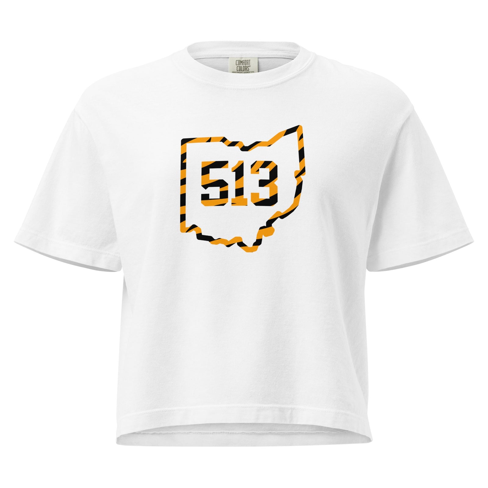 513 Ohio Tiger Stripe Cropped T Shirt