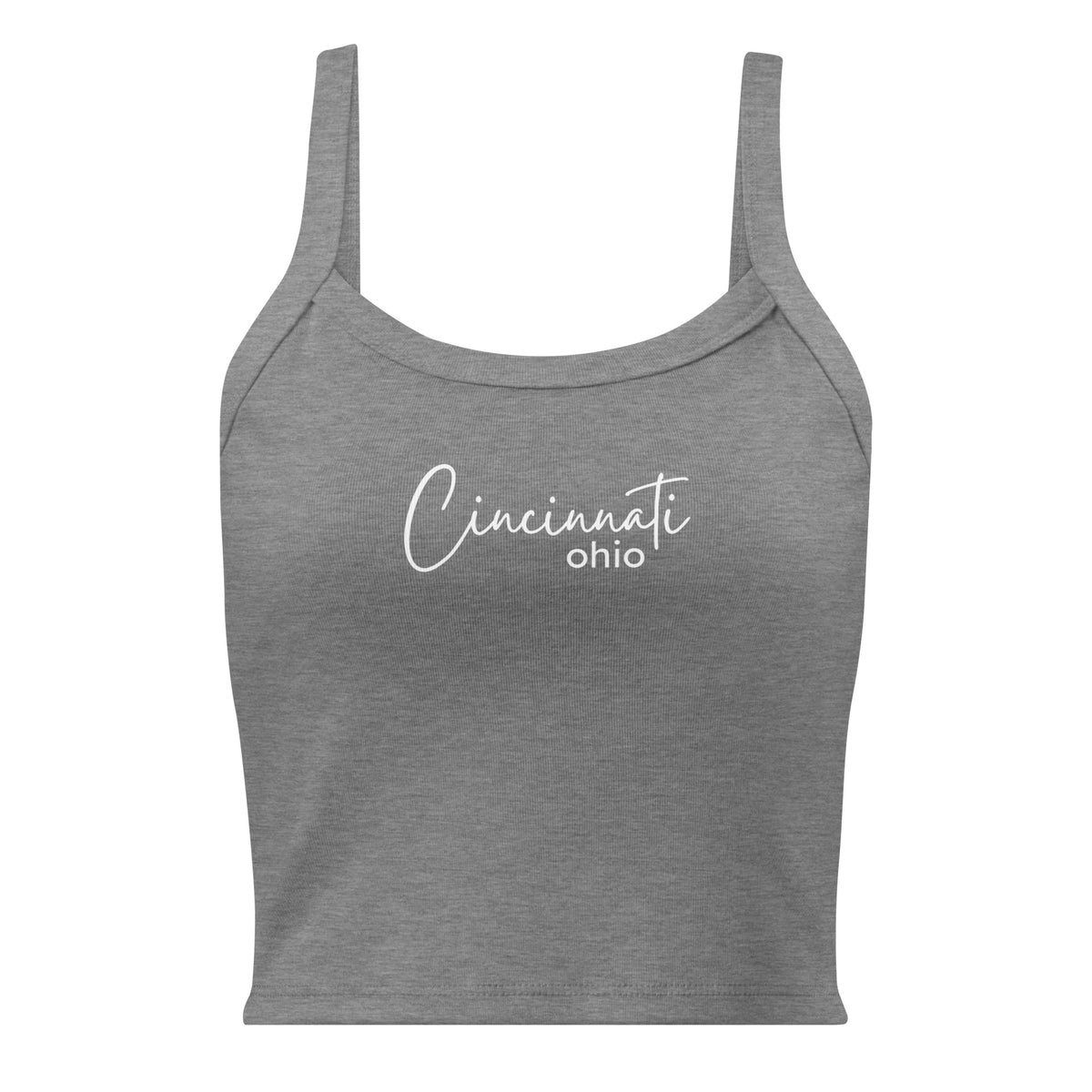 Cincinnati Script Cropped Tank Top
