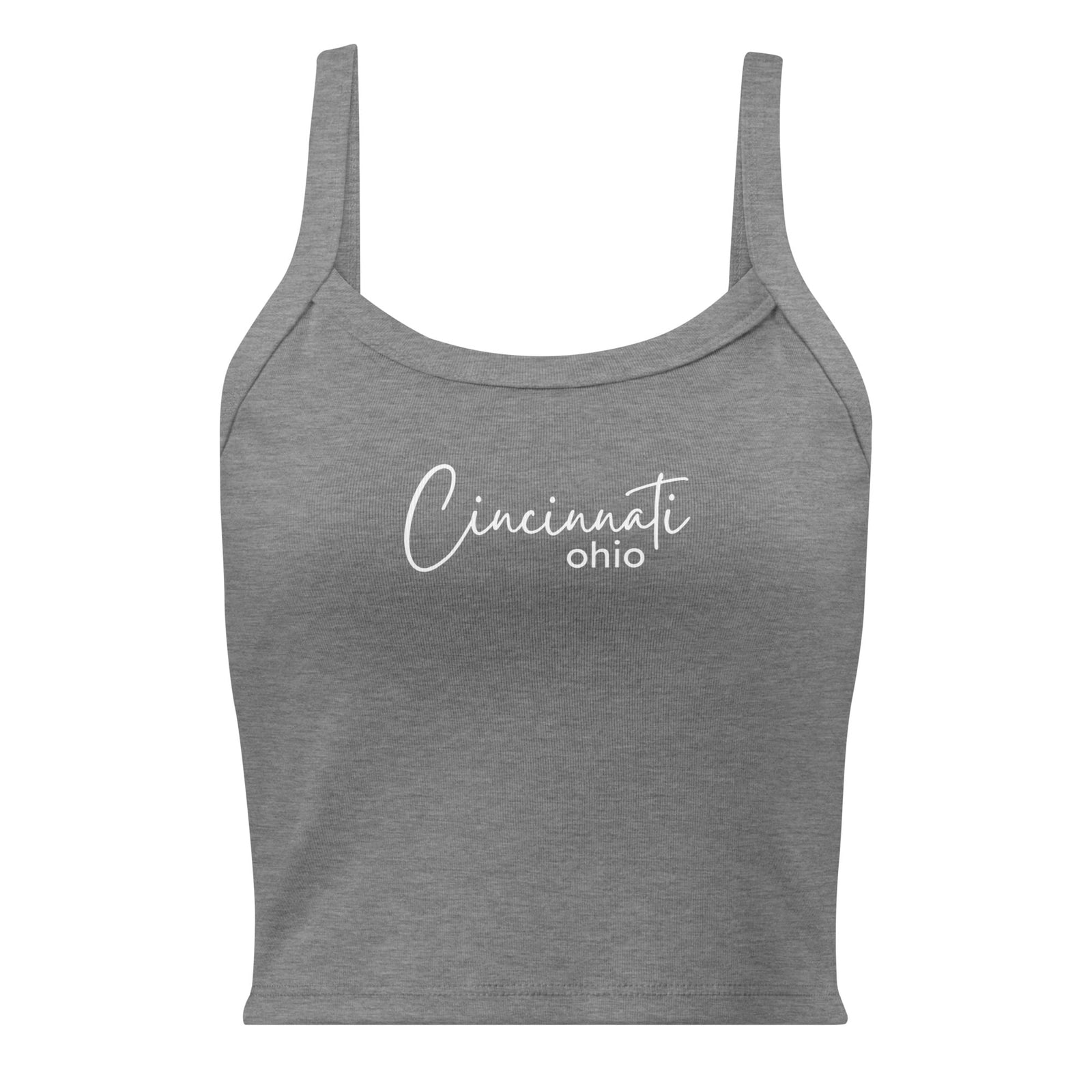 Cincinnati Script Cropped Tank Top