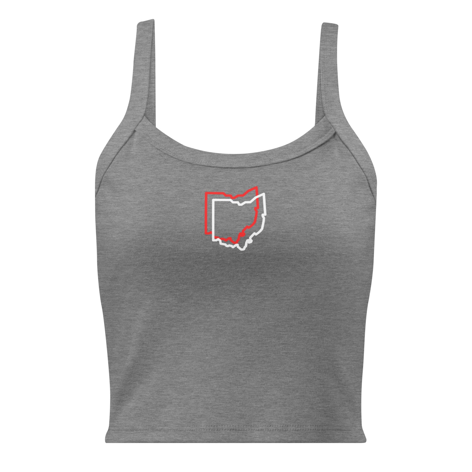 Ohio Offset Cropped Tank Top (Heather Gray)