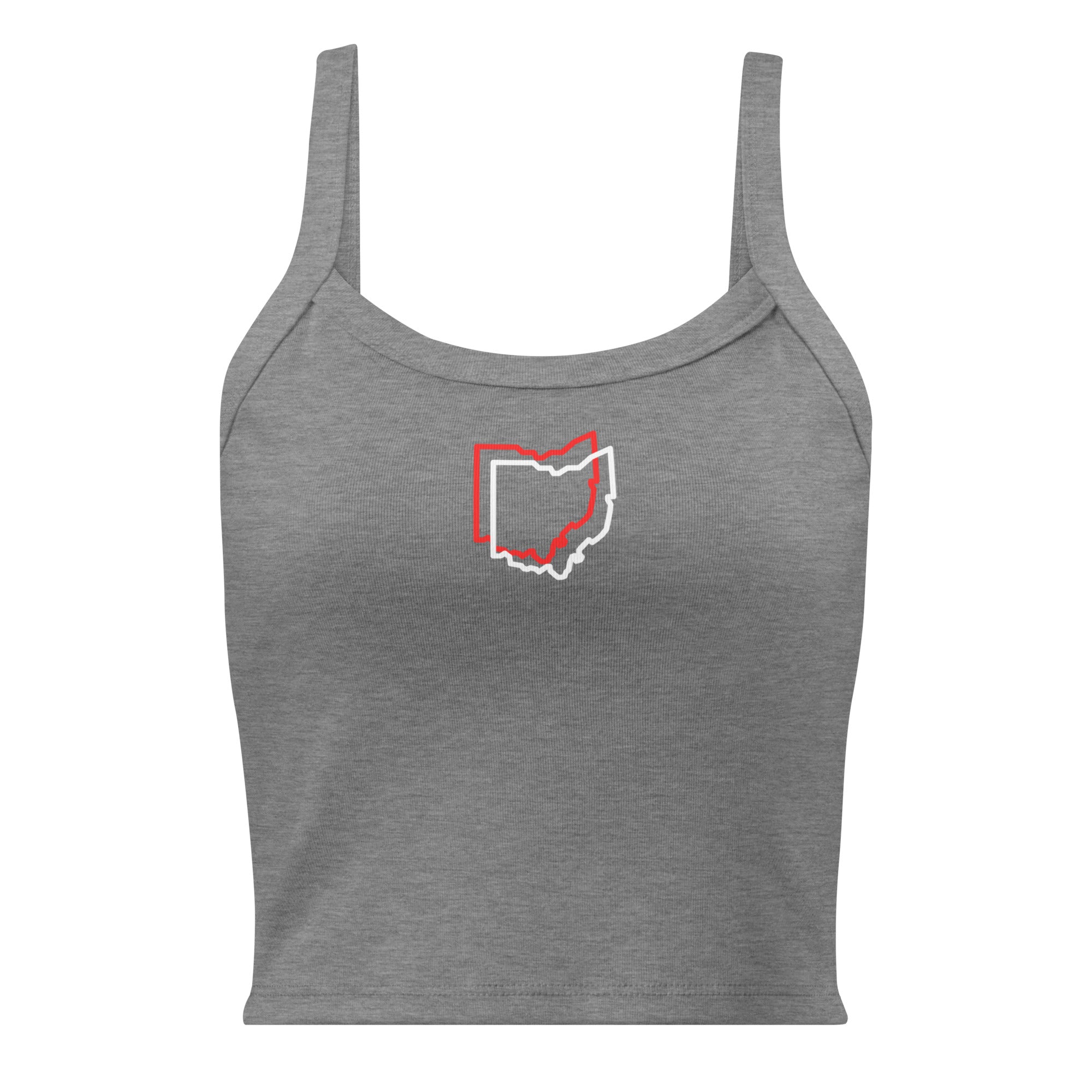 Ohio Offset Cropped Tank Top (Heather Gray)