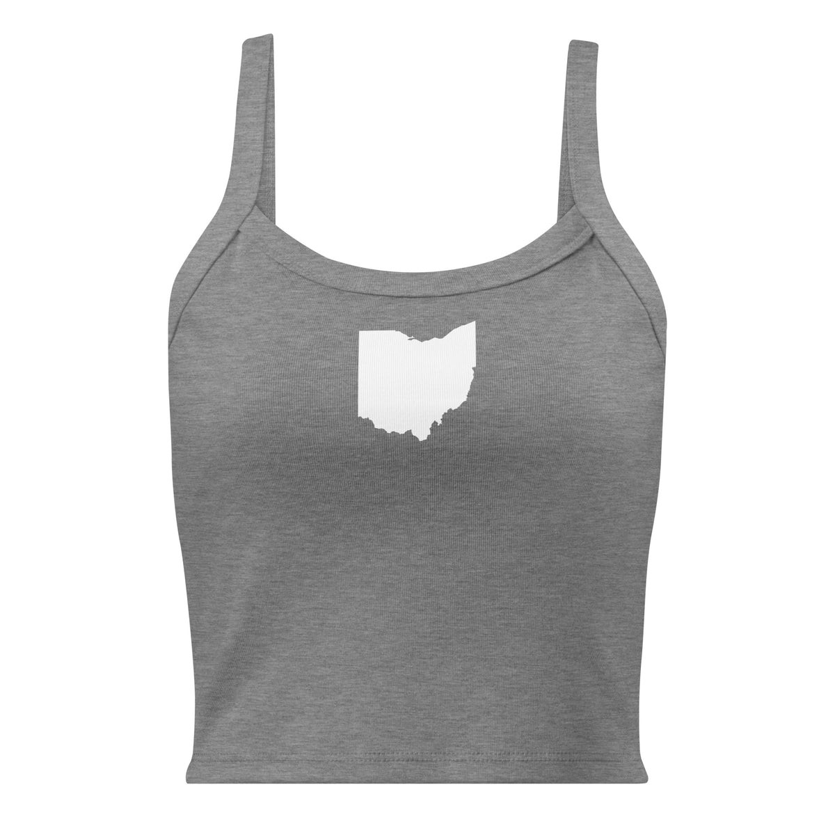 White Ohio Cropped Tank Top
