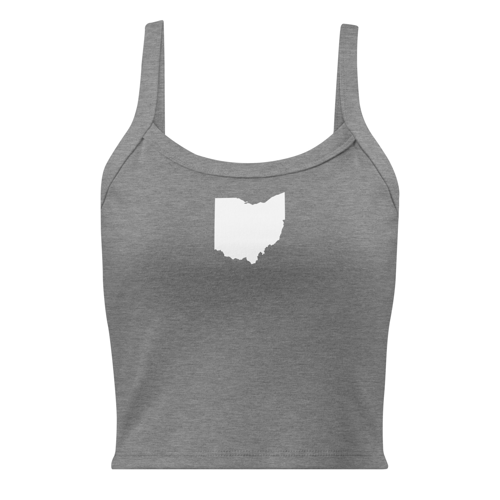 White Ohio Cropped Tank Top