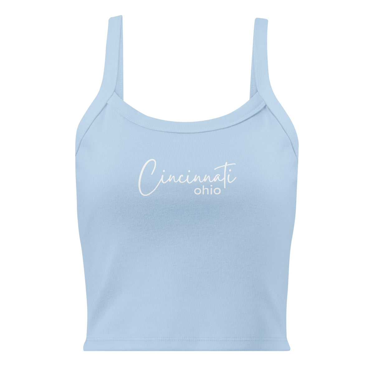 Cincinnati Script Cropped Tank Top