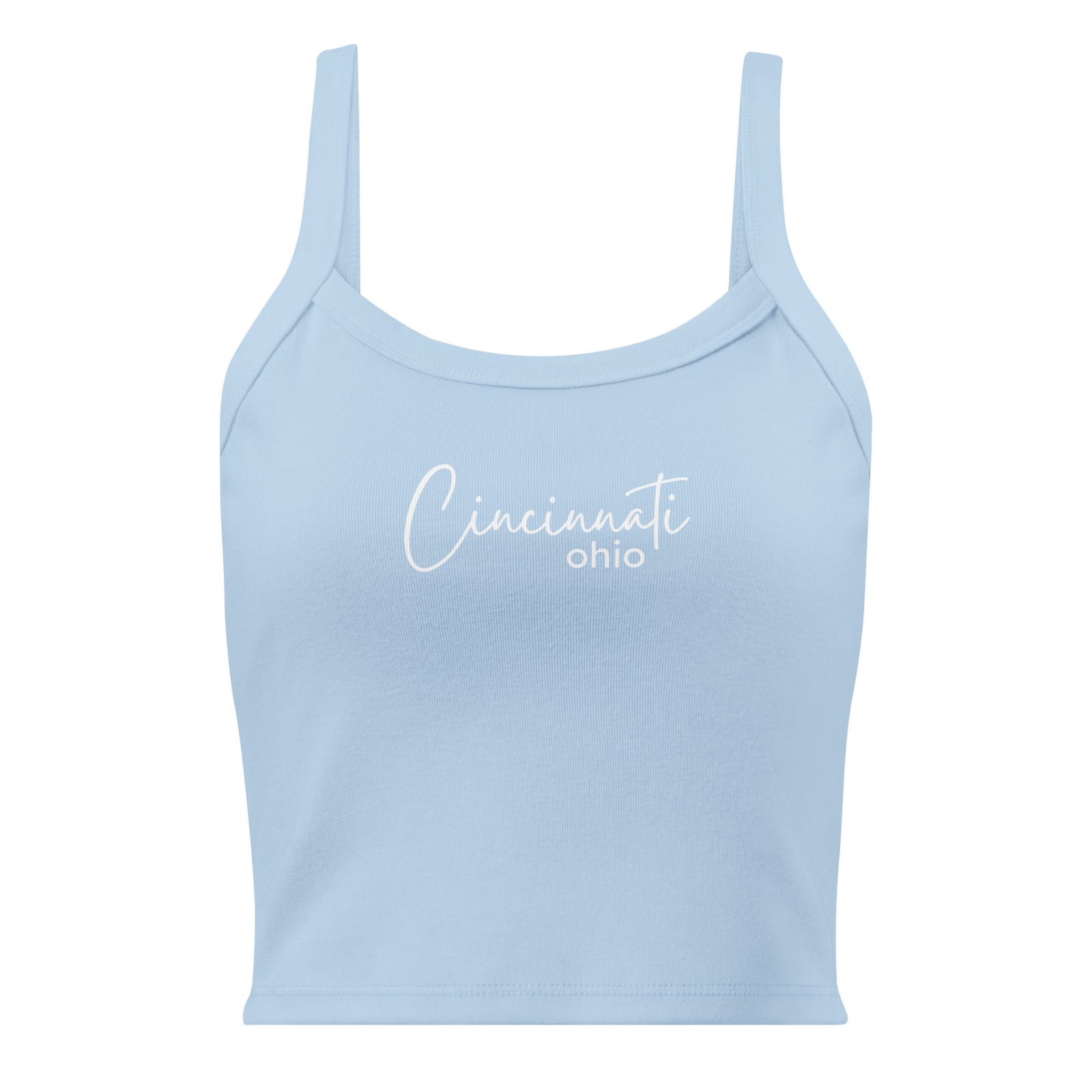 Cincinnati Script Cropped Tank Top