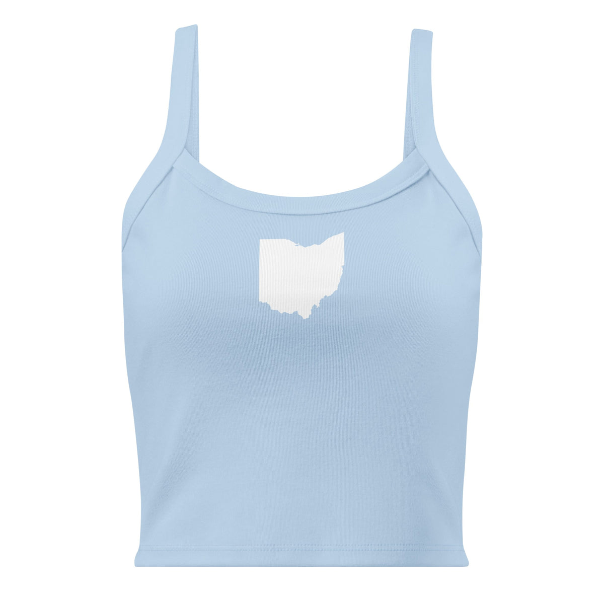 White Ohio Cropped Tank Top