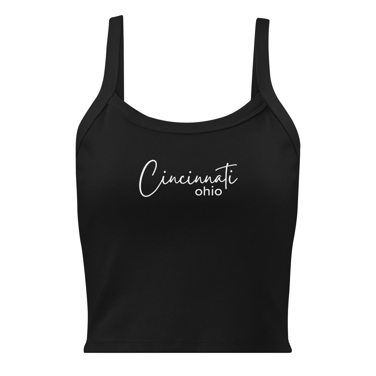 Cincinnati Script Cropped Tank Top