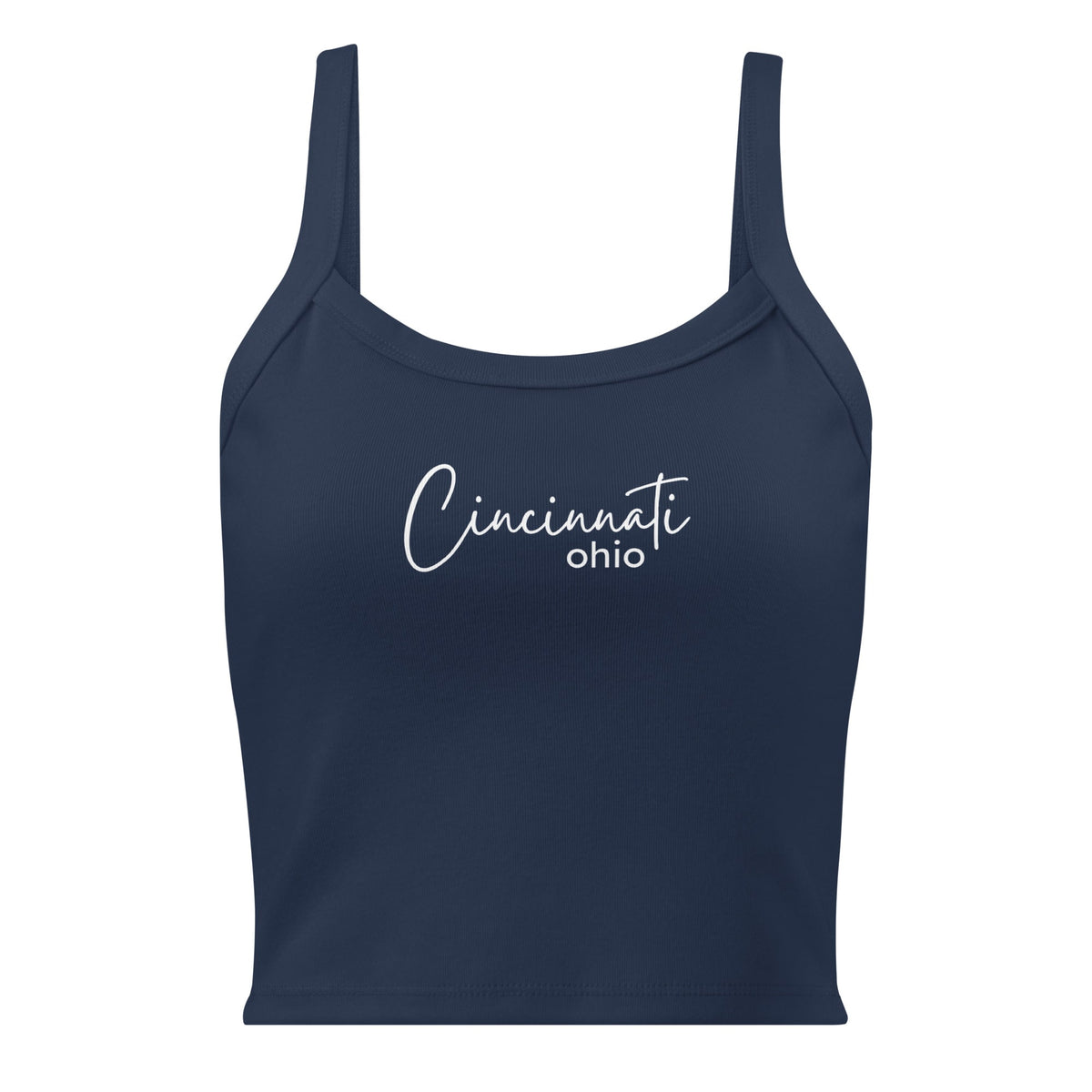 Cincinnati Script Cropped Tank Top