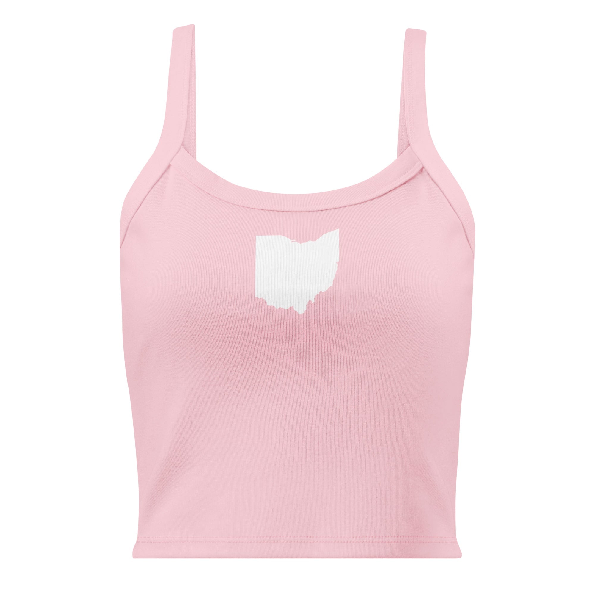 White Ohio Cropped Tank Top