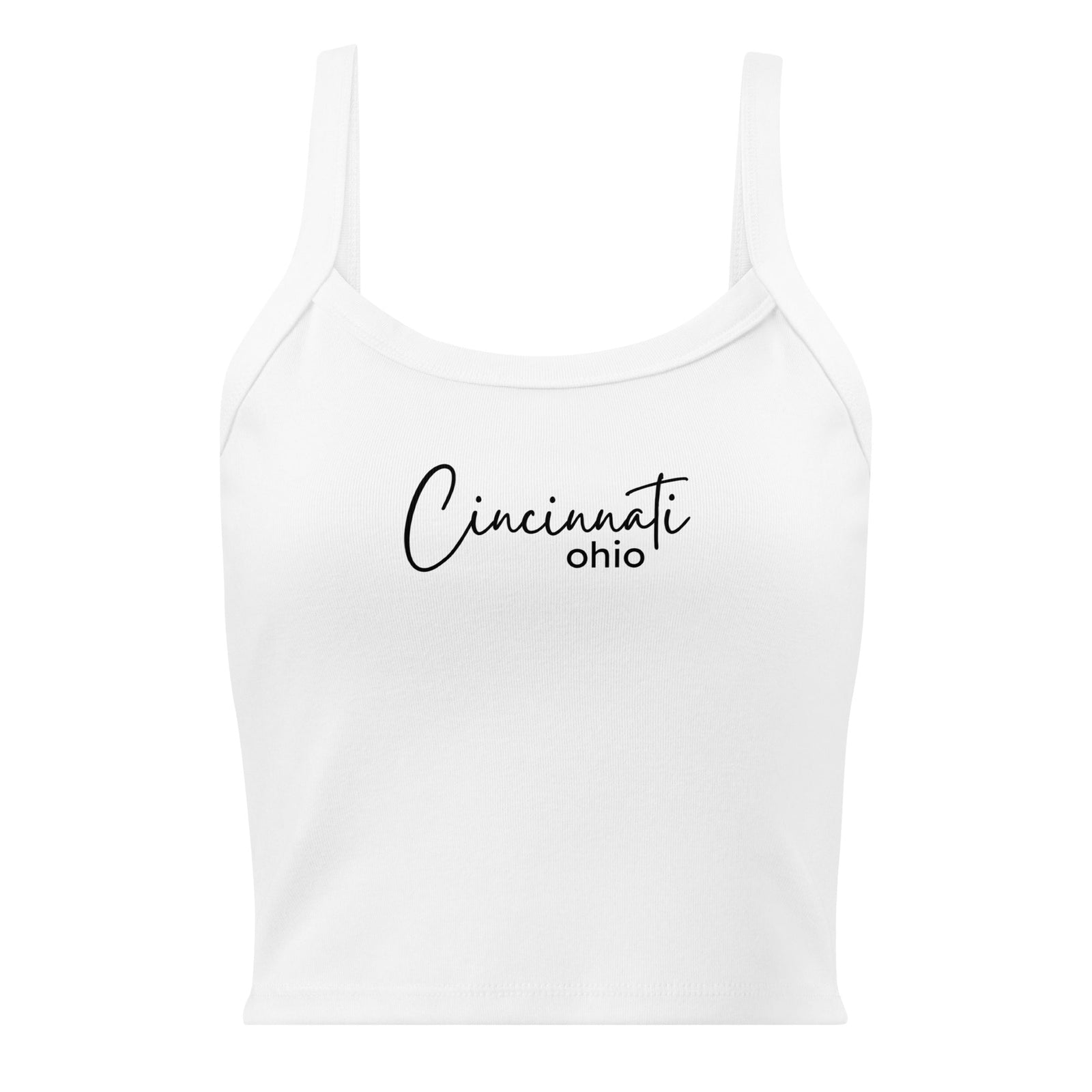 Cincinnati Script Cropped Tank Top