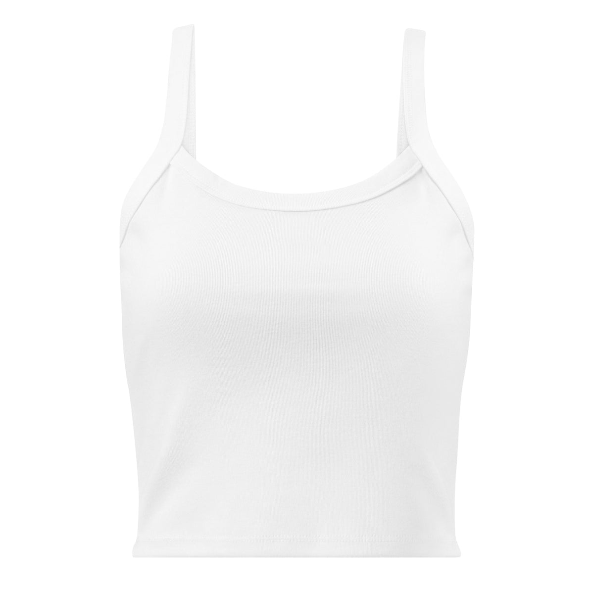 White Ohio Outline Cropped Tank Top