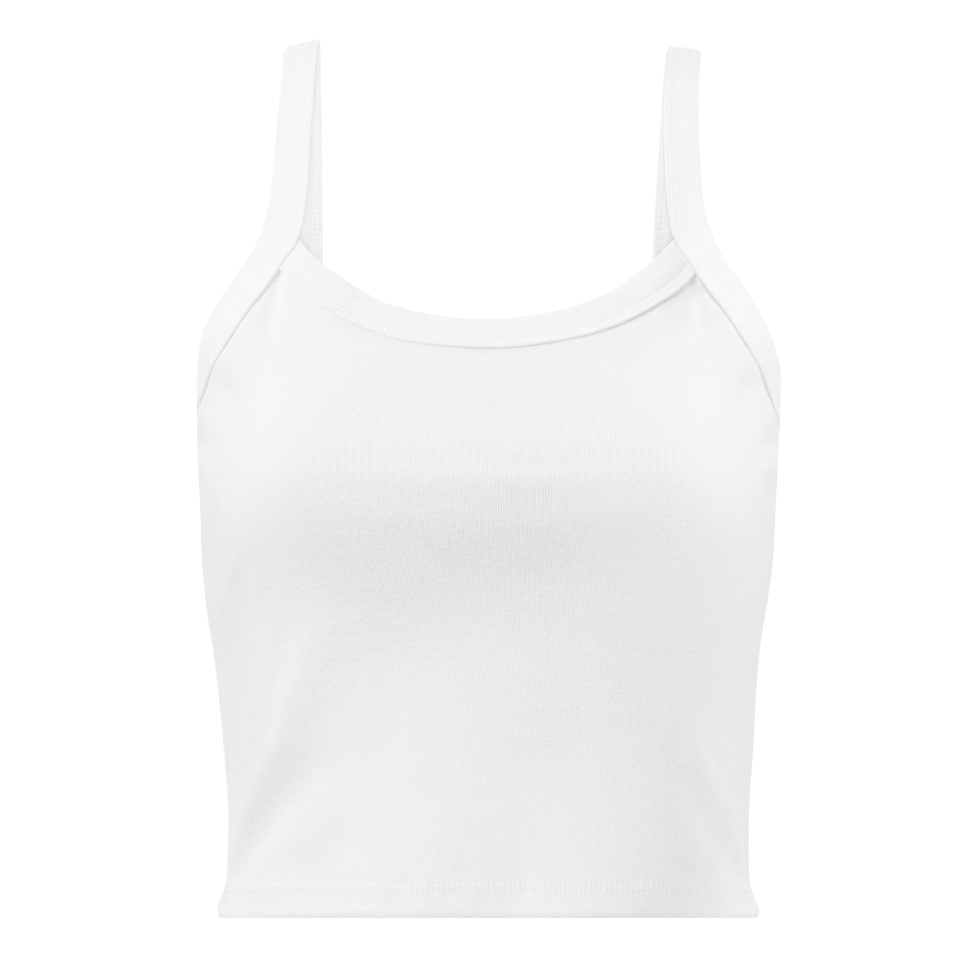 White Ohio Outline Cropped Tank Top