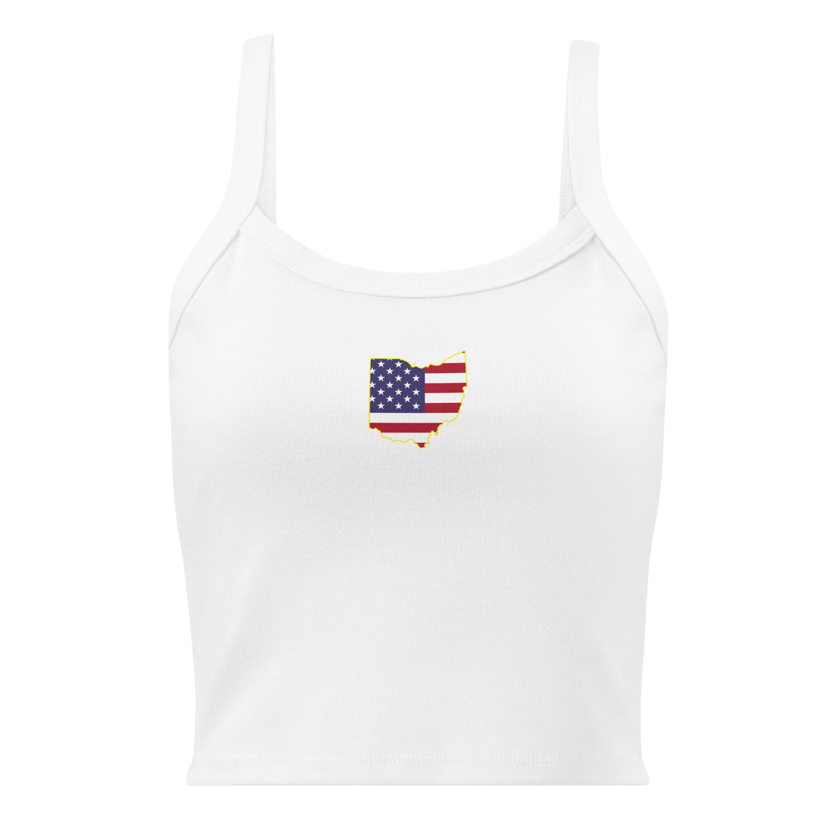Ohio American Flag Cropped Tank Top