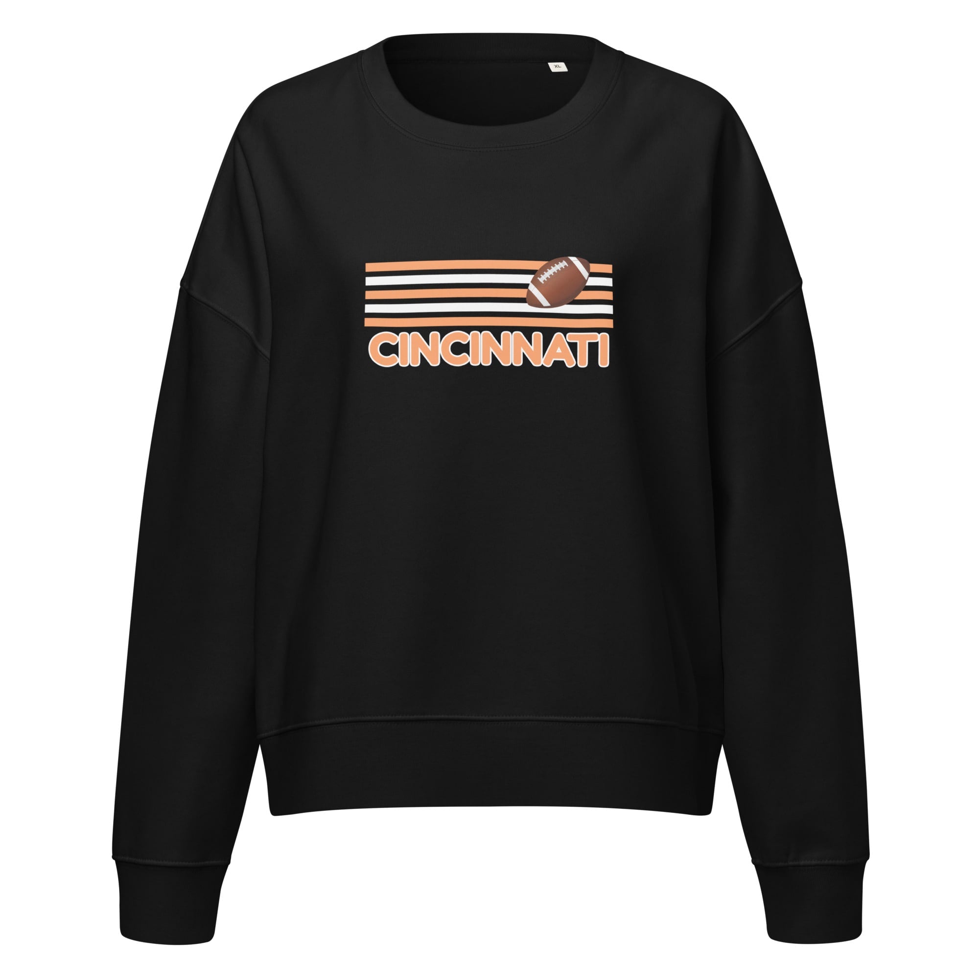 Cincinnati Football Waist Length Crewneck Sweatshirt