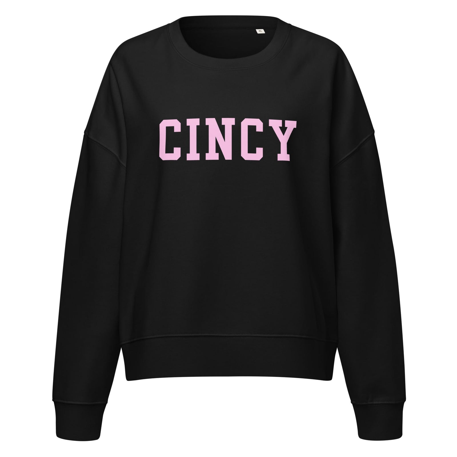 Pink Cincy Waist Length Crewneck Sweatshirt
