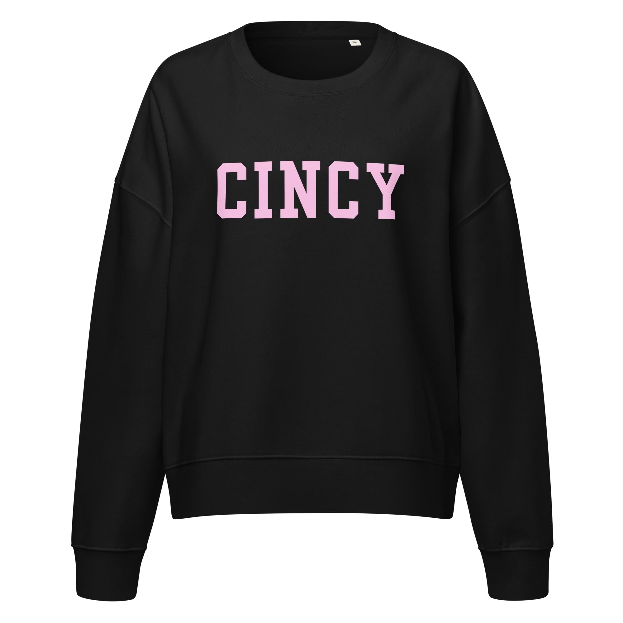 Pink Cincy Waist Length Crewneck Sweatshirt