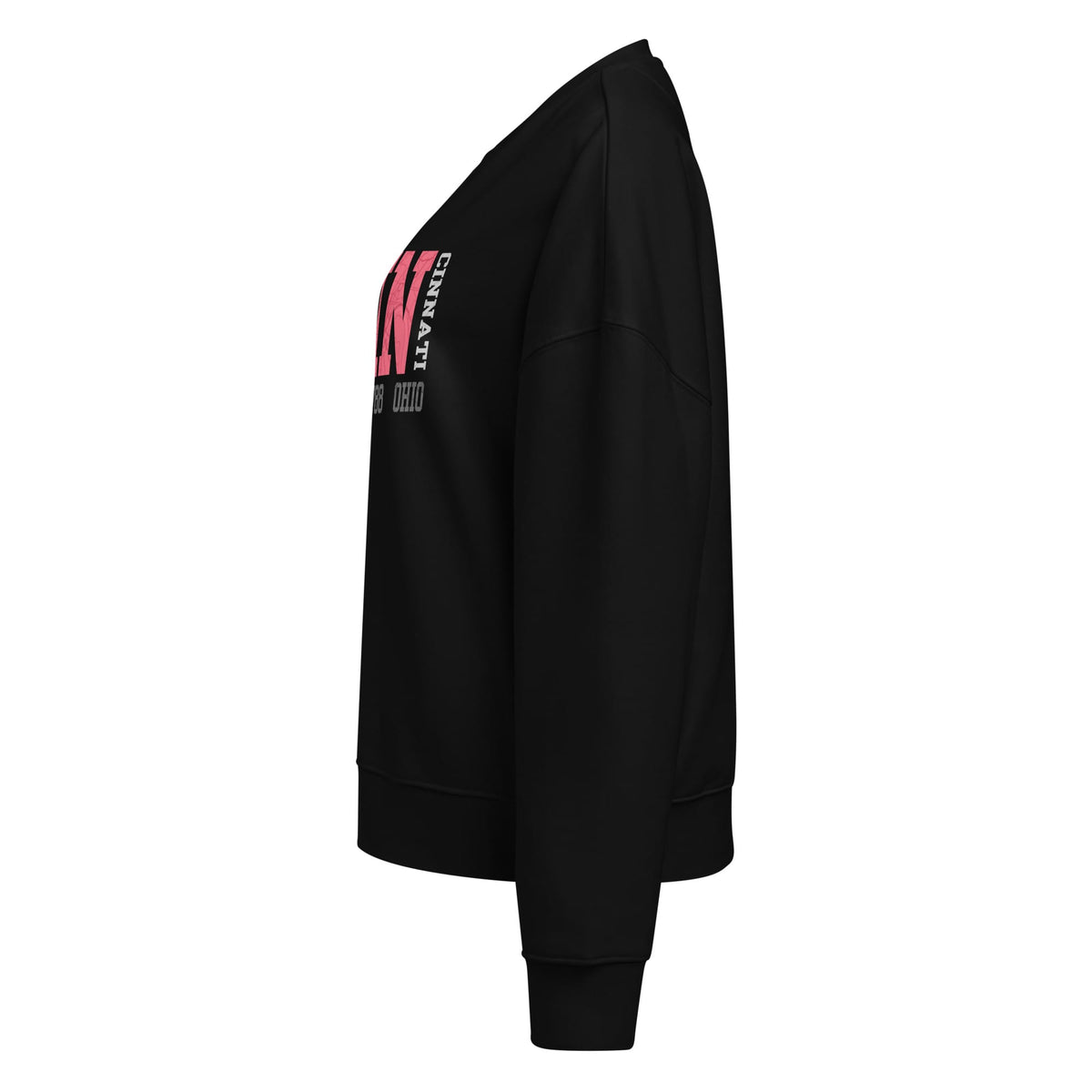 Cincinnati Map Waist Length Crewneck Sweatshirt