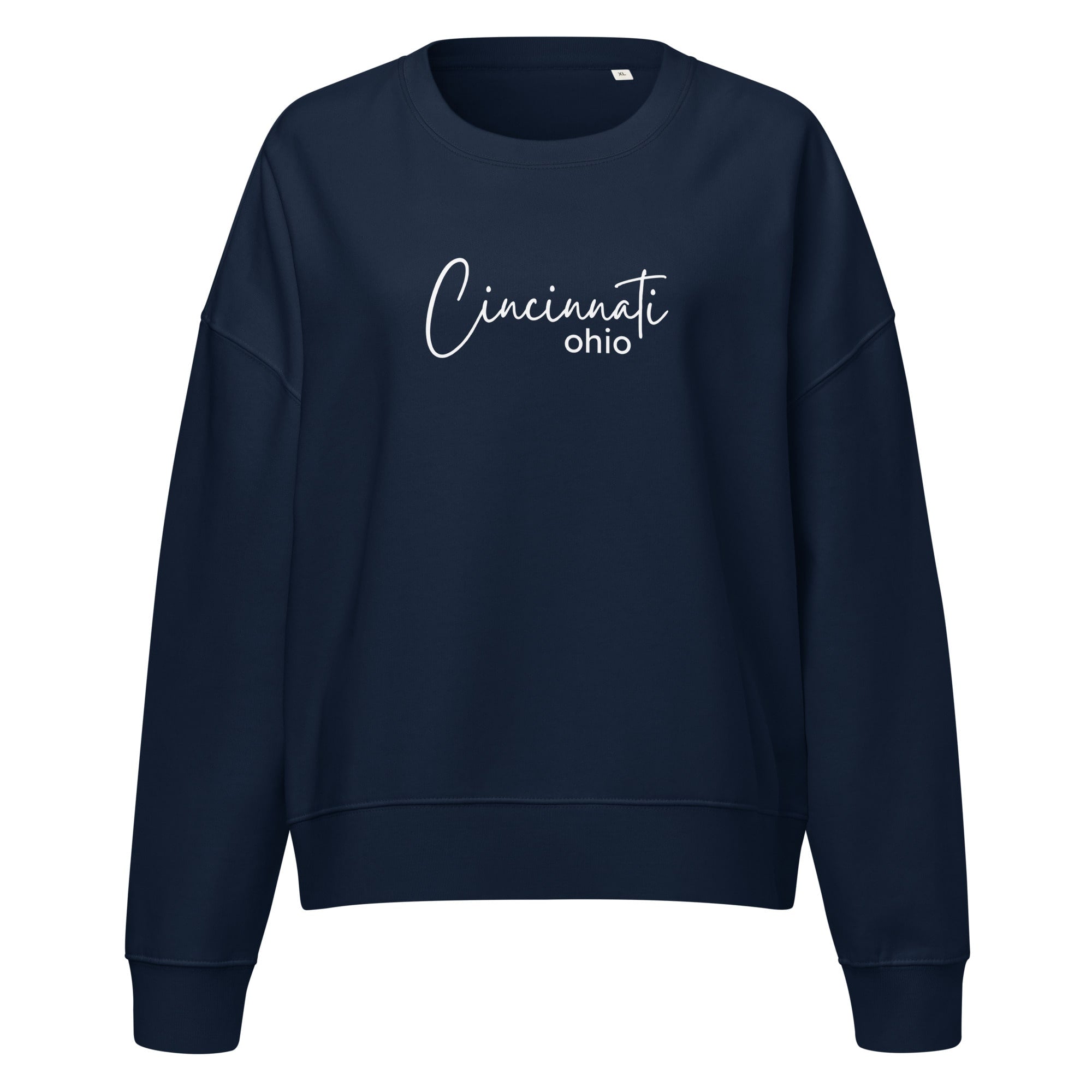 Cincinnati Script Waist Length Crewneck Sweatshirt