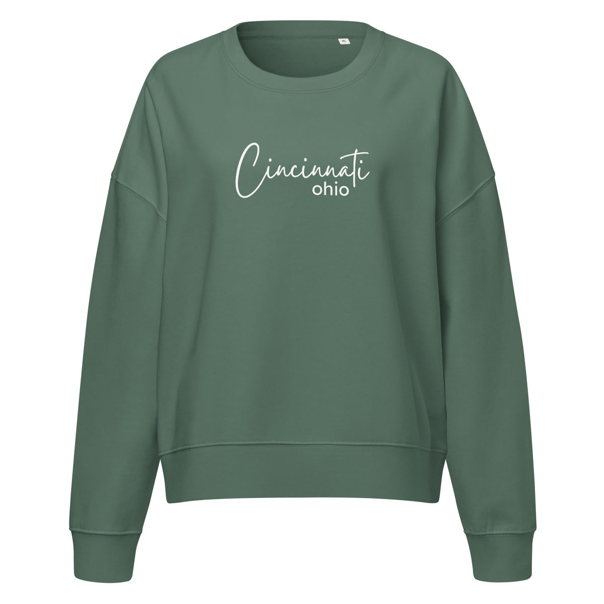 Cincinnati Script Waist Length Crewneck Sweatshirt