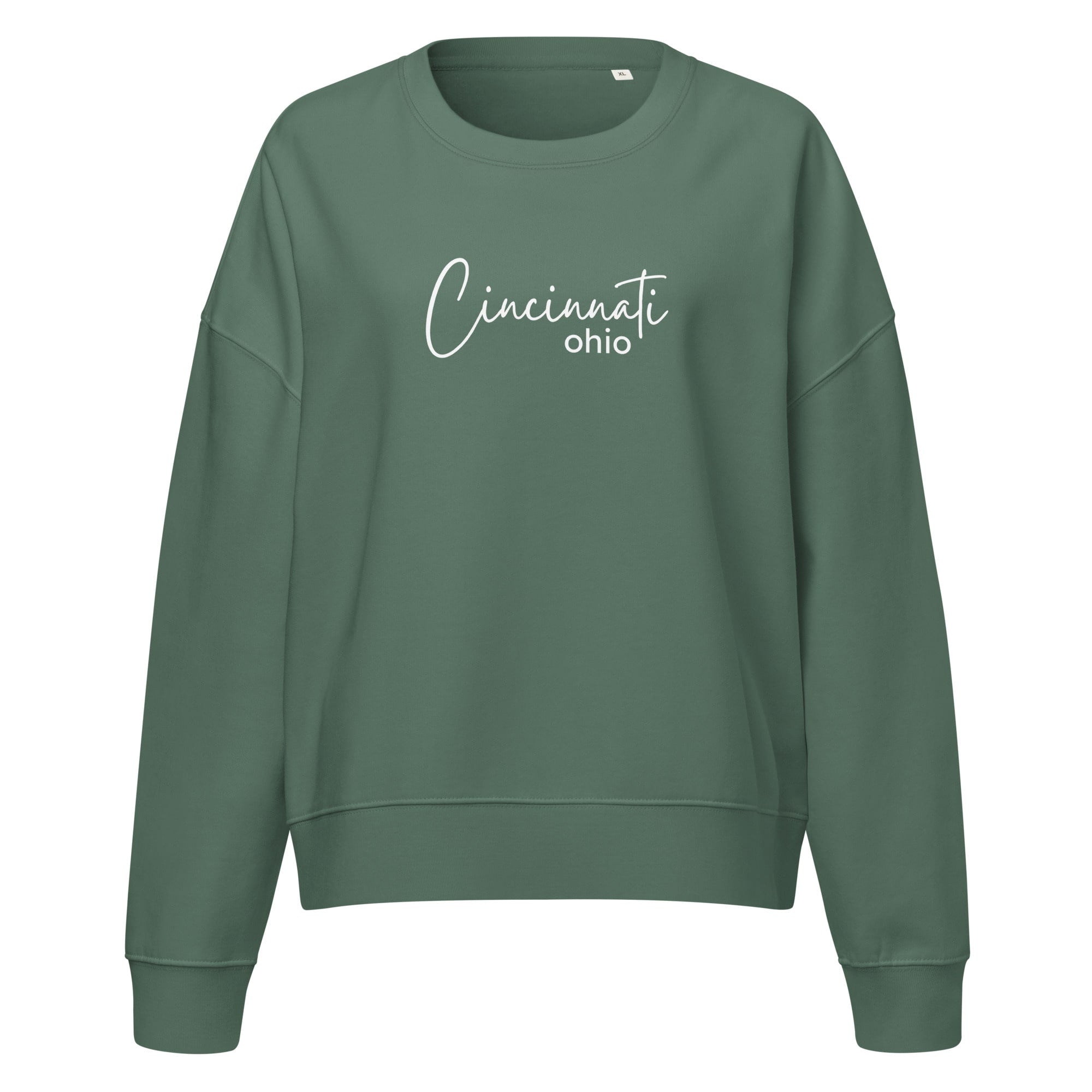 Cincinnati Script Waist Length Crewneck Sweatshirt