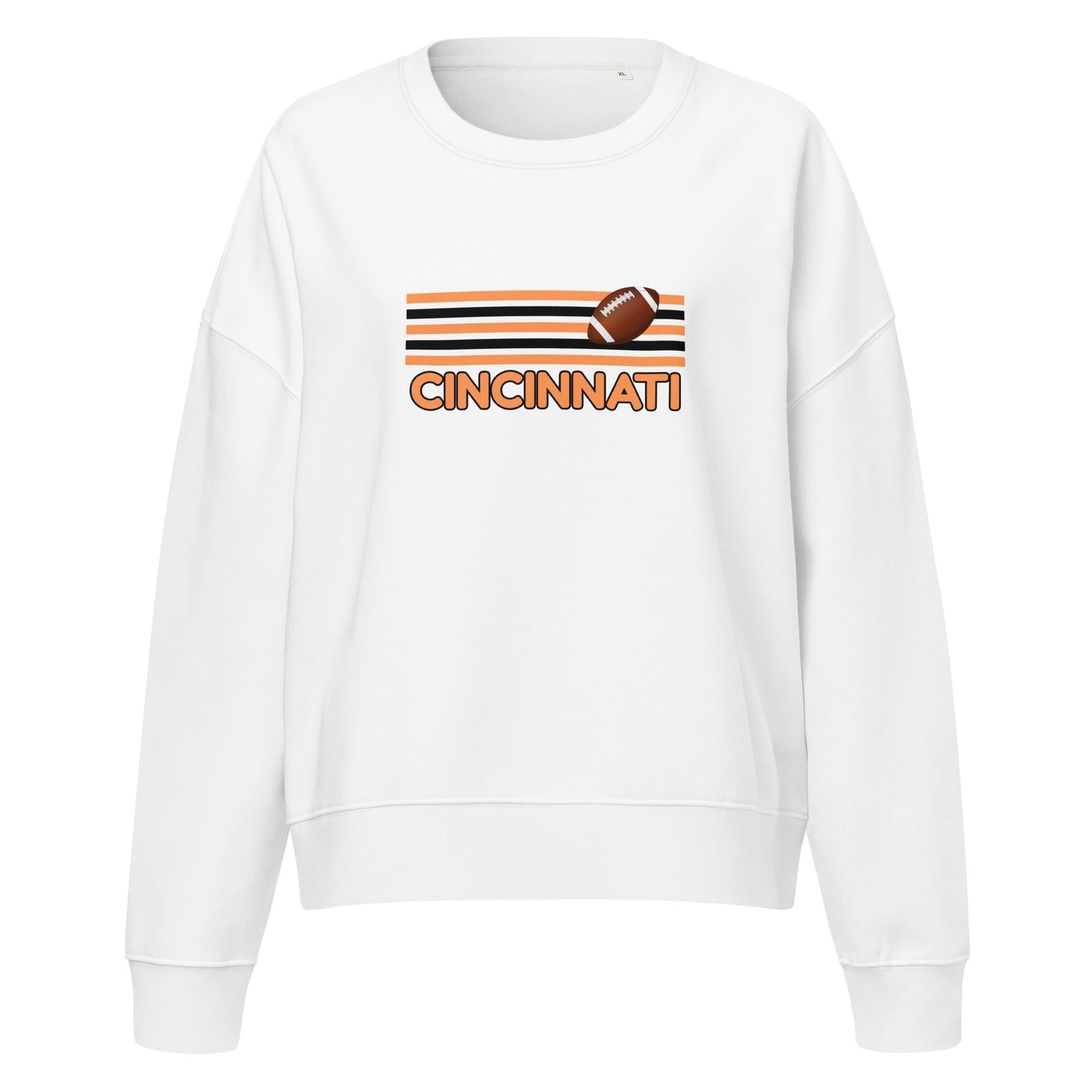 Cincinnati Football Waist Length Crewneck Sweatshirt