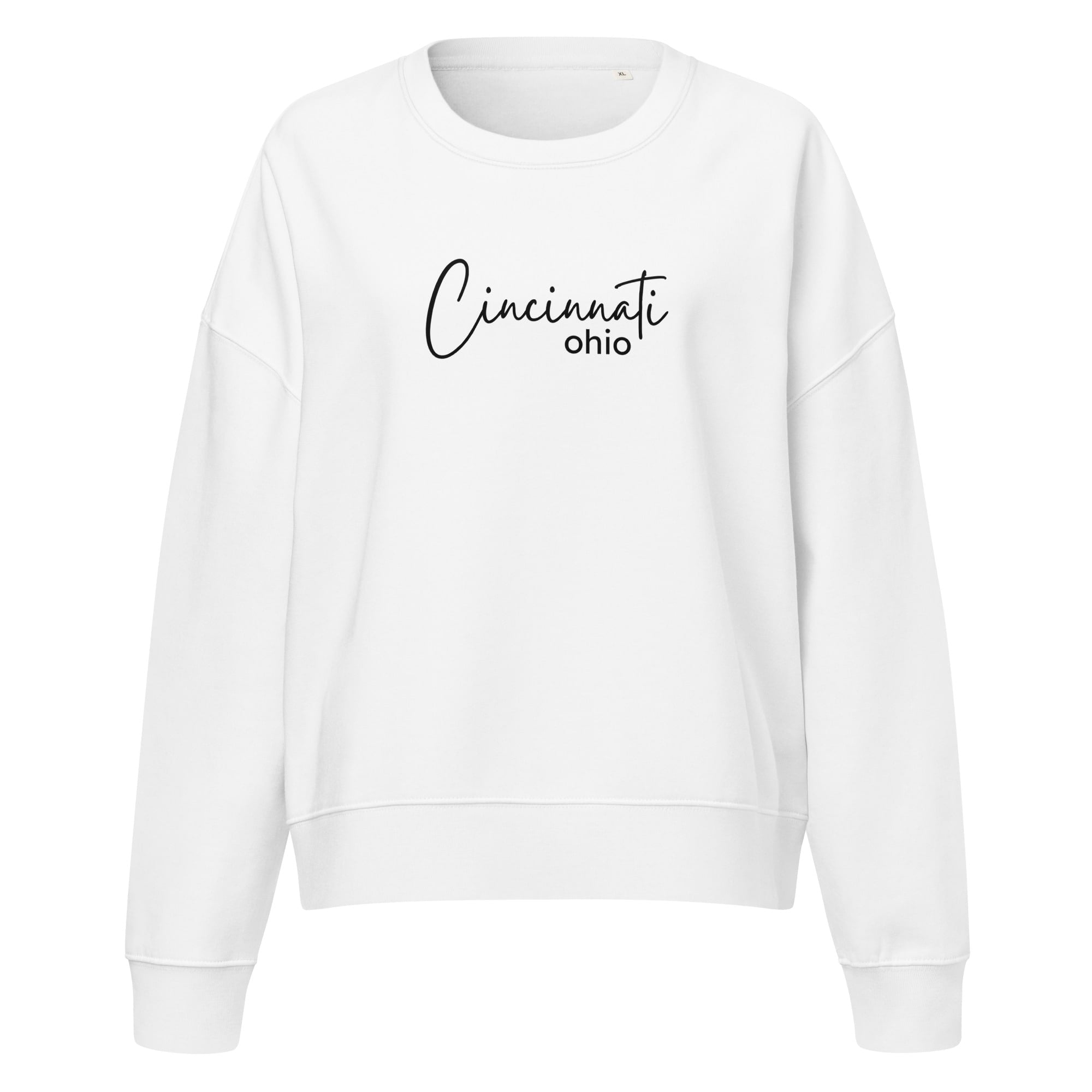 Cincinnati Script Waist Length Crewneck Sweatshirt