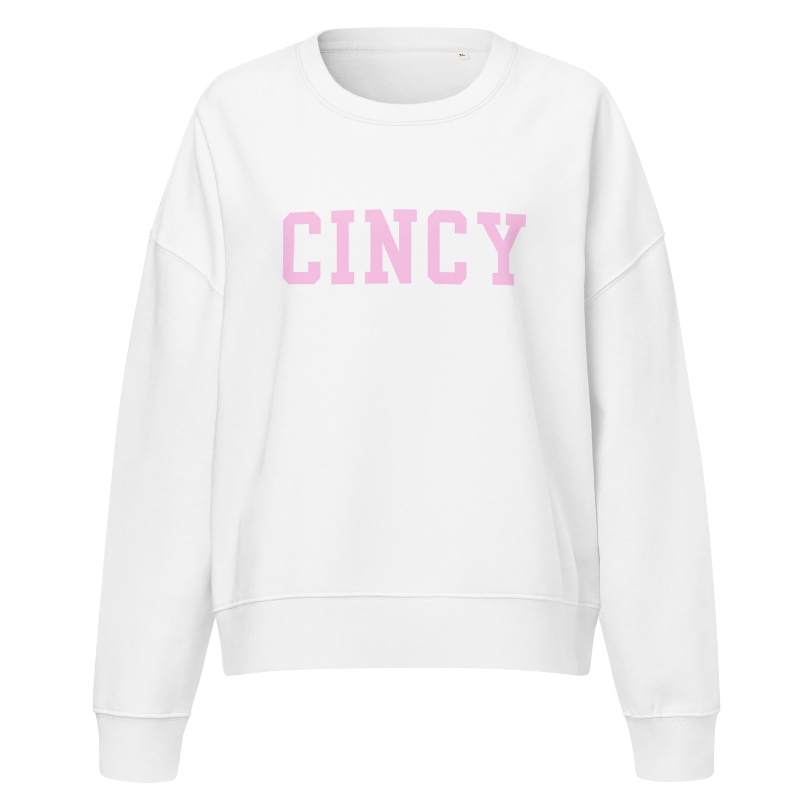 Pink Cincy Waist Length Crewneck Sweatshirt