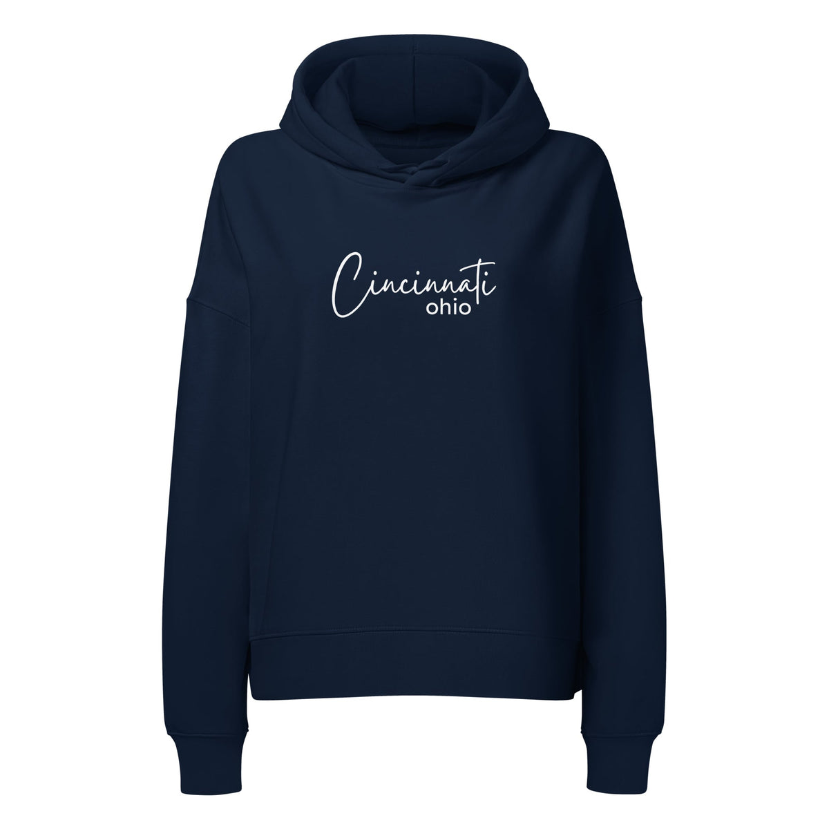 Cincinnati Script Waist Length Hoodie