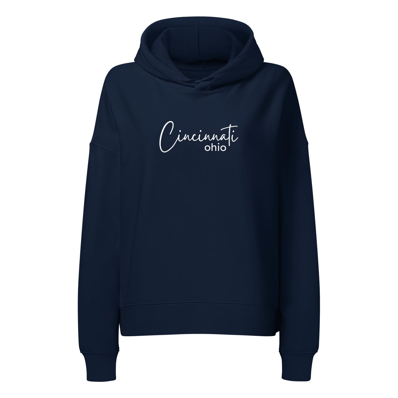 Cincinnati Script Waist Length Hoodie