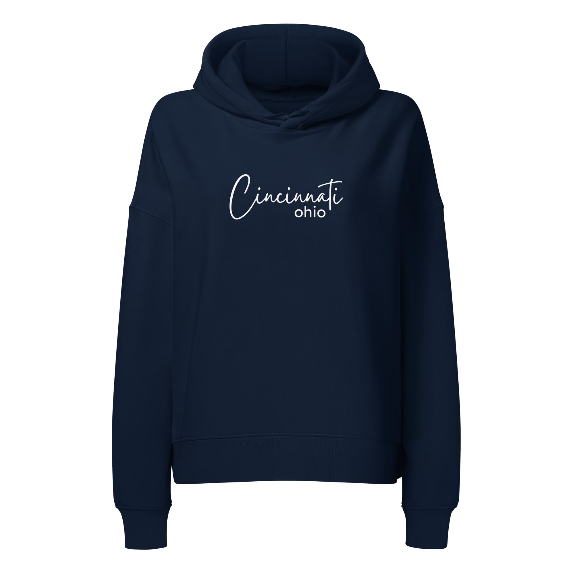 Cincinnati Script Waist Length Hoodie