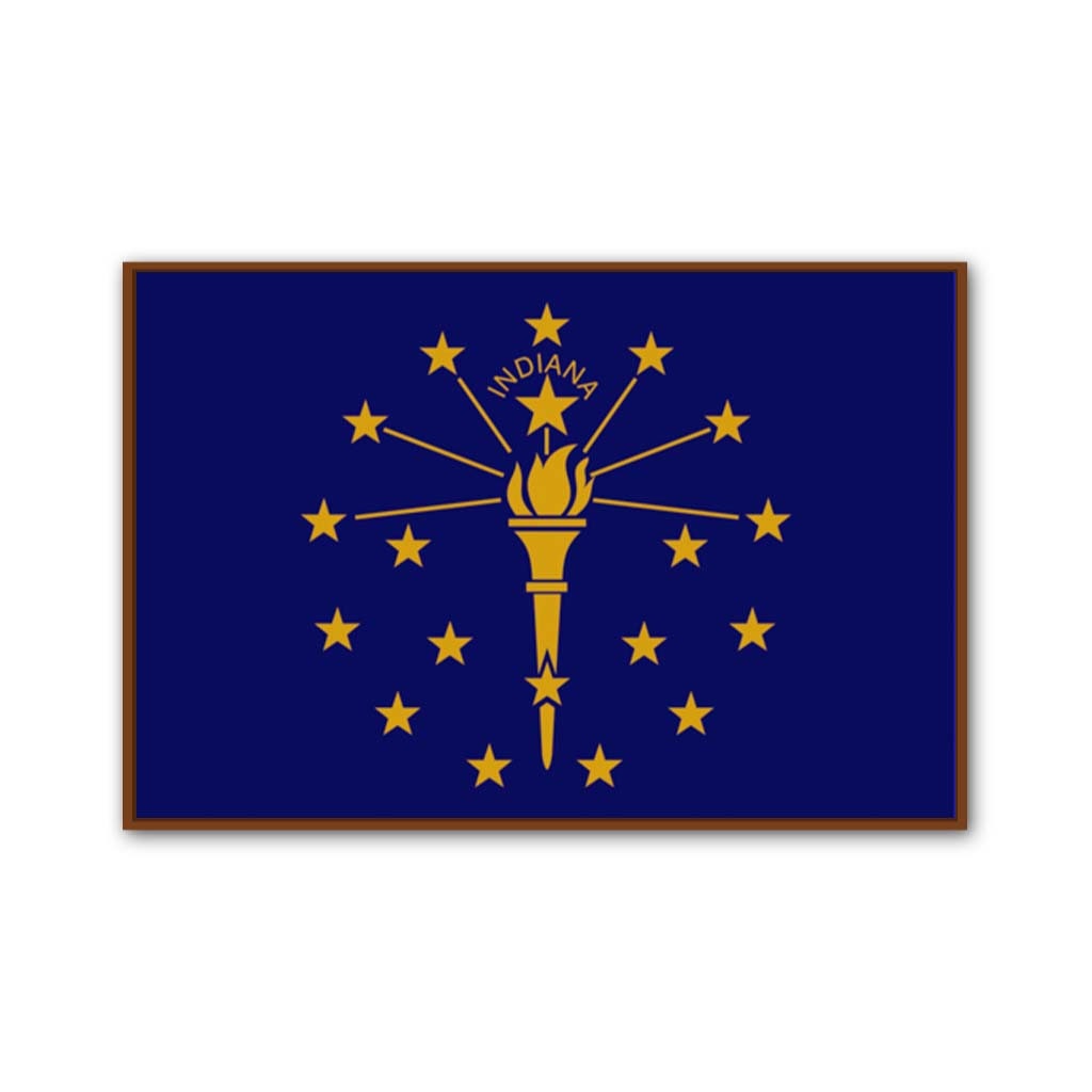 Indiana Flag Canvas Art Print