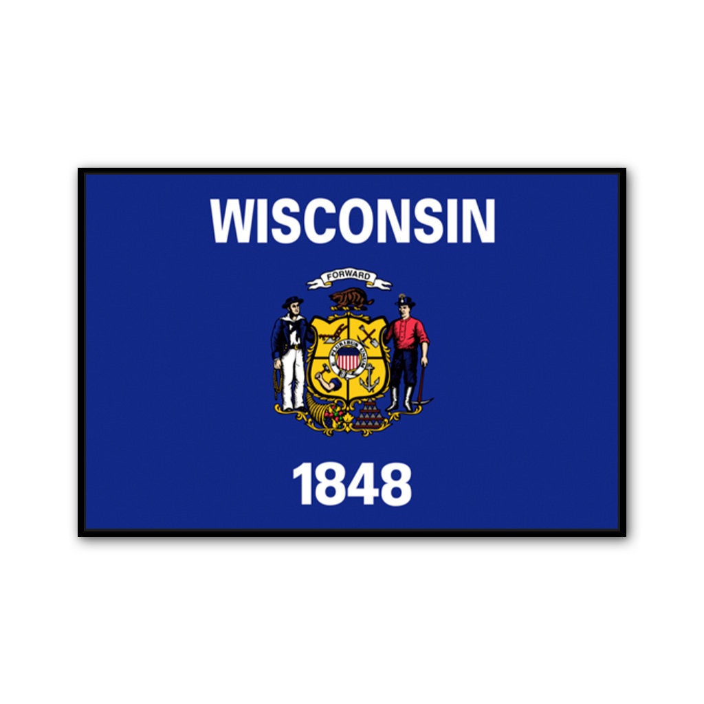 Wisconsin Flag Canvas Art Print