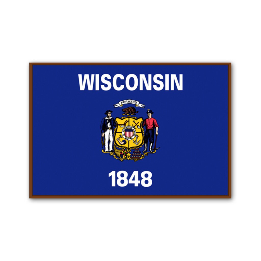 Wisconsin Flag Canvas Art Print