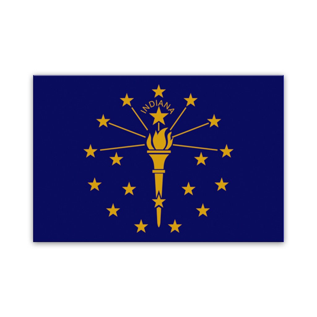 Indiana Flag Canvas Art Print